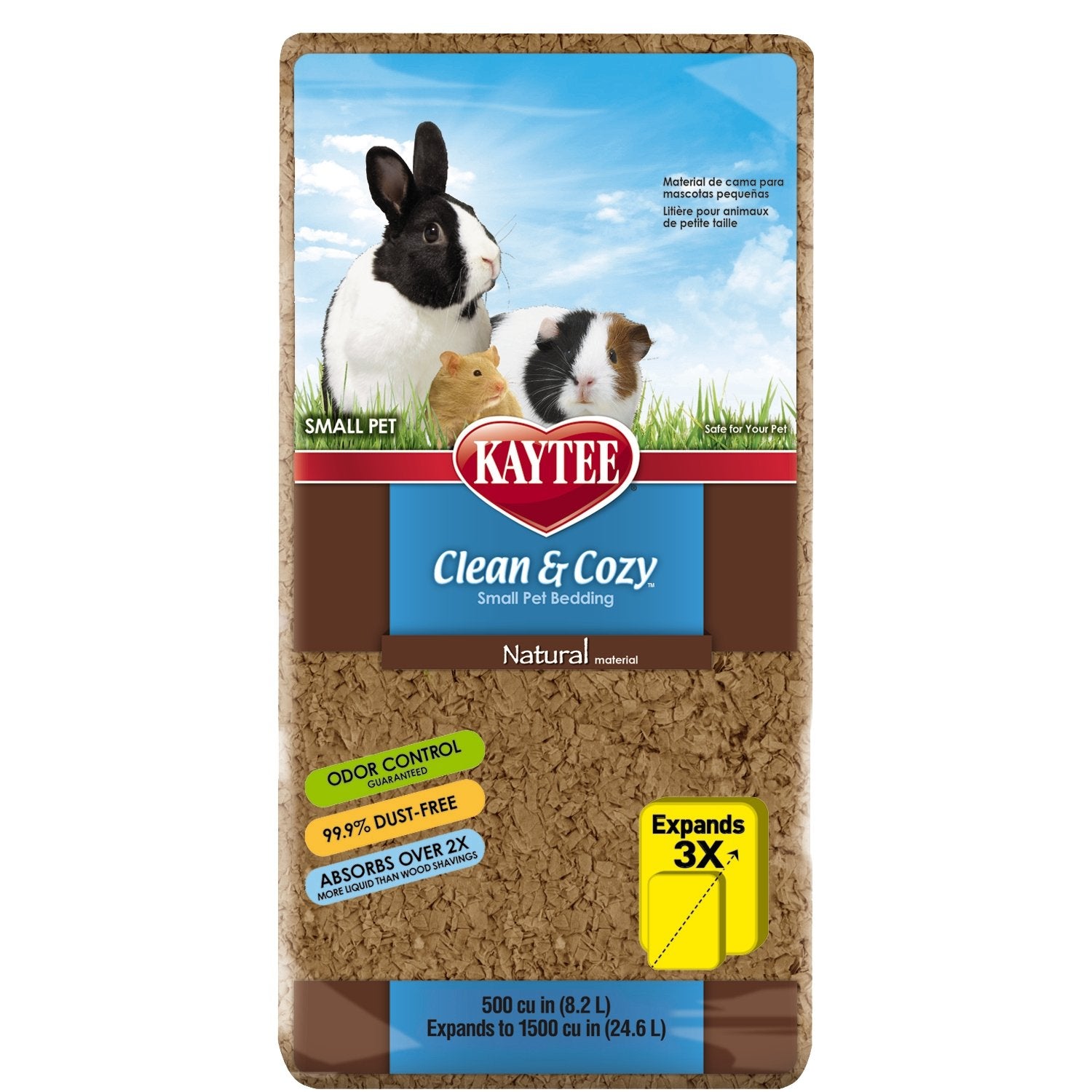 Kaytee Clean & Cozy Natural Paper Bedding, Made For Small Animals, 24.6 Liters