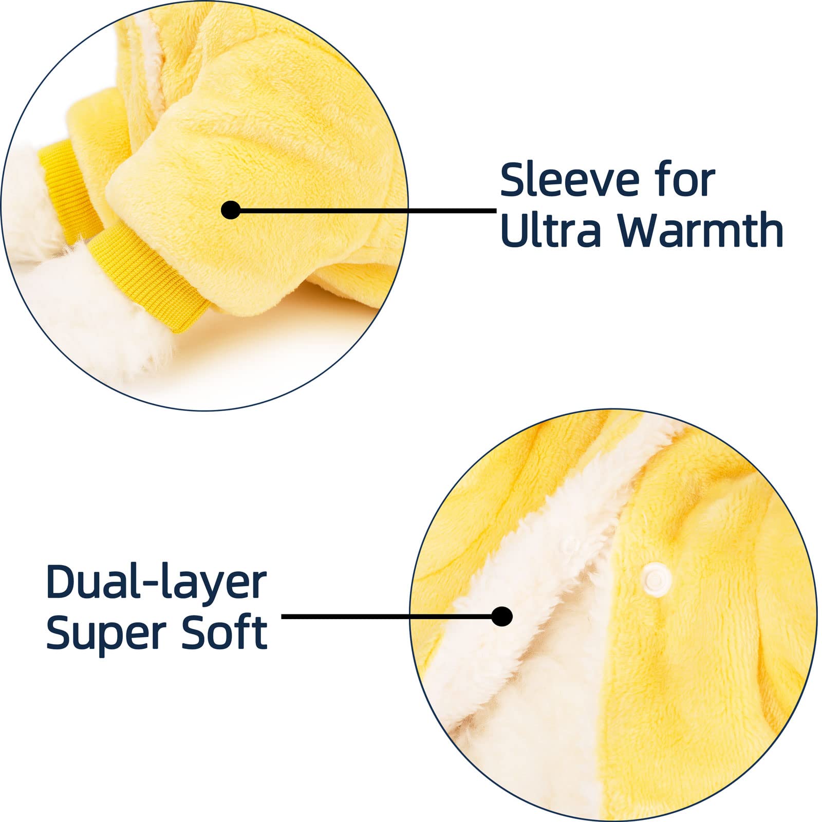 Dog Sweater, Pack Of 2 Or 3, Dog Clothes, Dog Coat, Dog Jacket For Small Or Medium Dogs Boy Or Girl, Ultra Soft And Warm Cat Pet Sweaters (Yellow, Small)