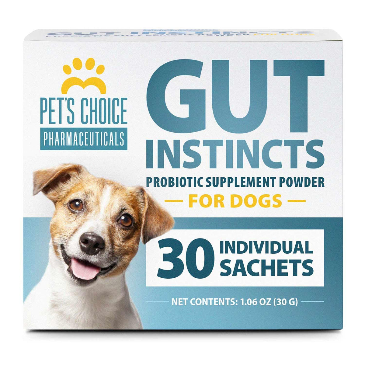 Pet's Choice Gut Instincts Probiotic Supplement Powder Packets for Dogs ...
