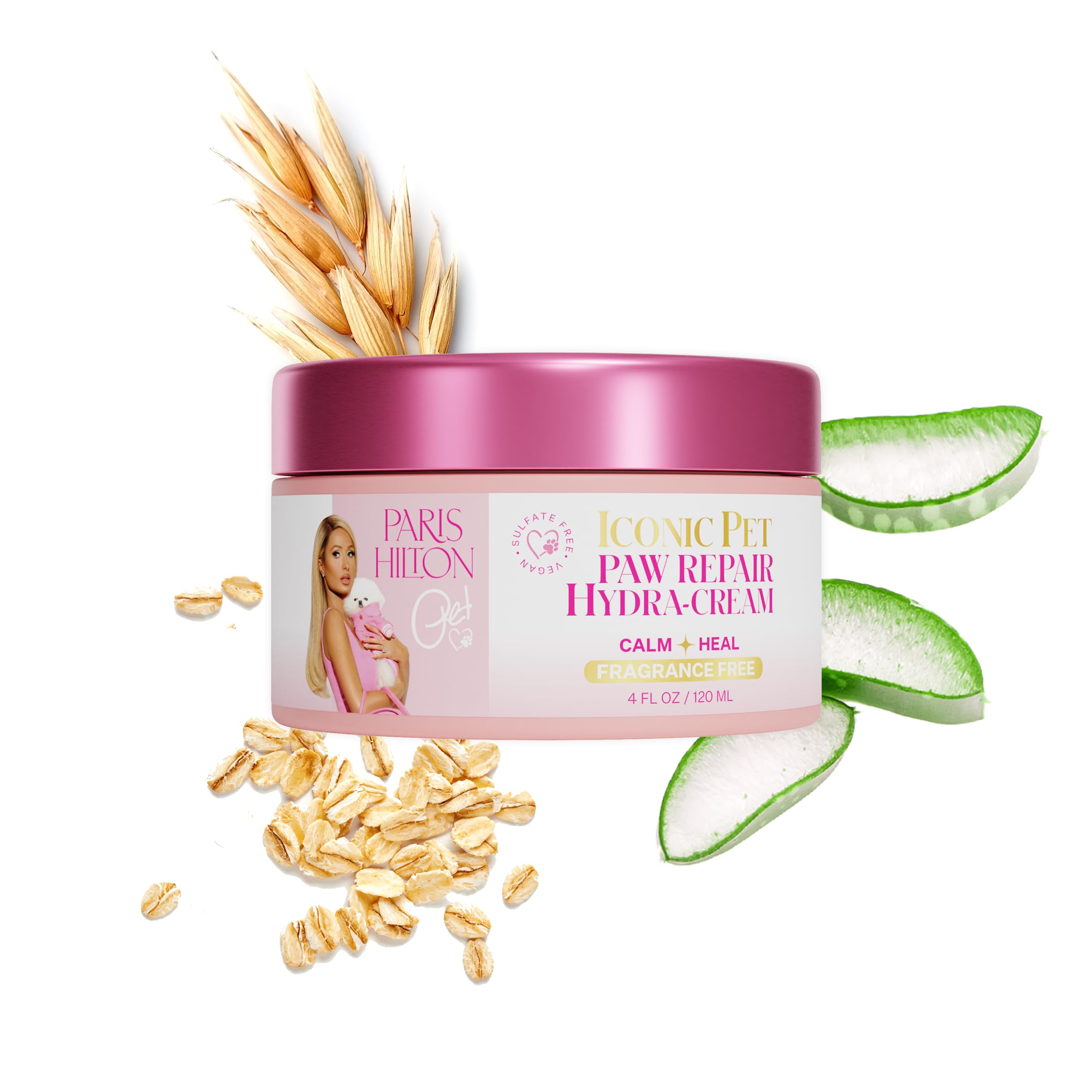 Paris Hilton Paw Repair Cream - Sulfate-Free & Fragrance-Free, 120Ml | Hypoallergenic, Nourishing Dog Cream For Soft, Healthy Pa