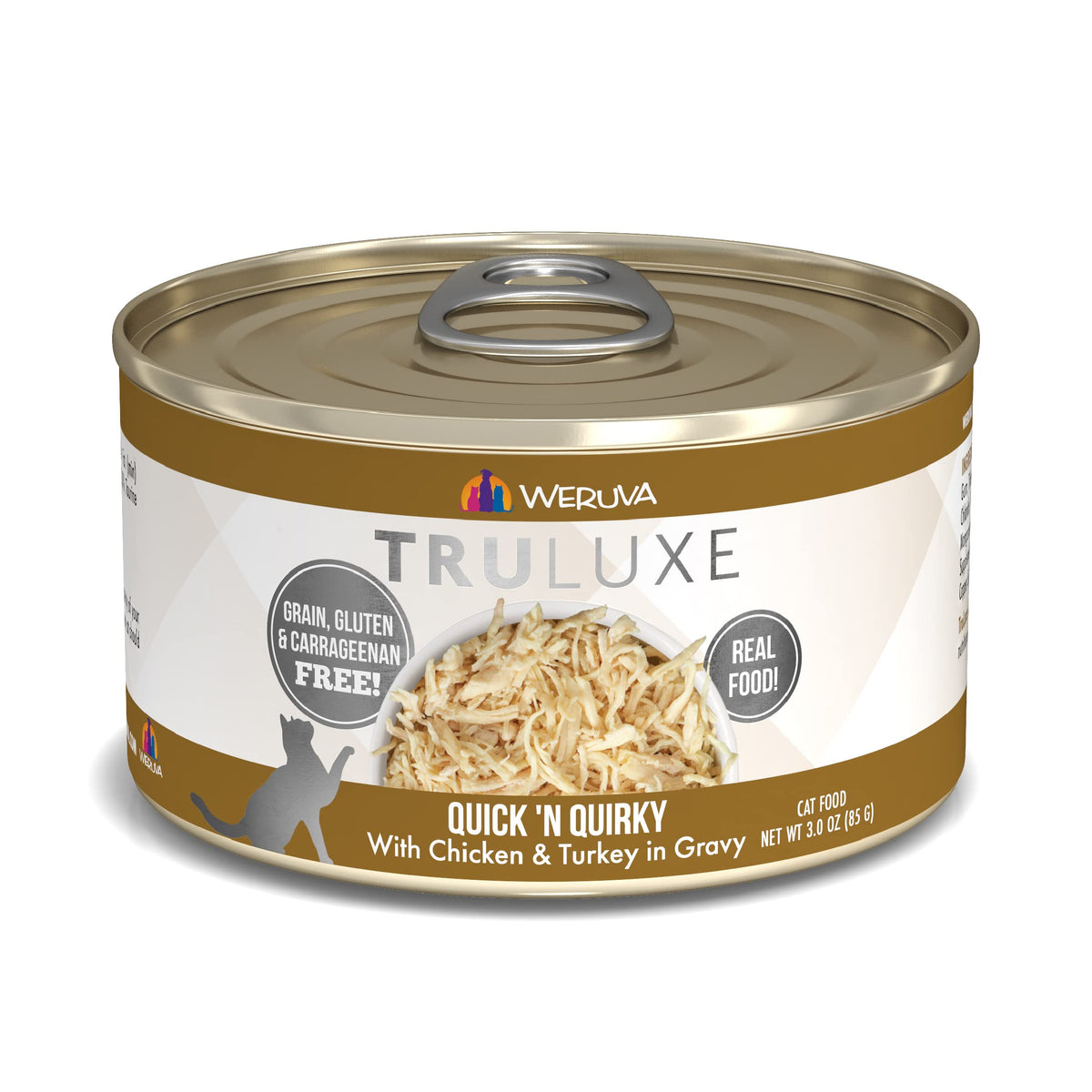 Weruva Truluxe Cat Food, Quick 'N Quirky With Chicken & Turkey In Gravy, 3Oz Can (Pack Of 24)