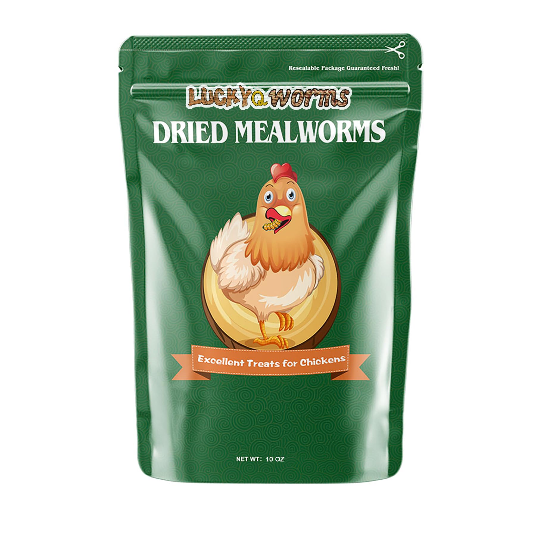 LuckyQworms Mealworms, High-Protein Dried Mealworms for Birds, Chickens, Turtles, Fish, Hamsters and Hedgehogs, Non-GMO and Chem