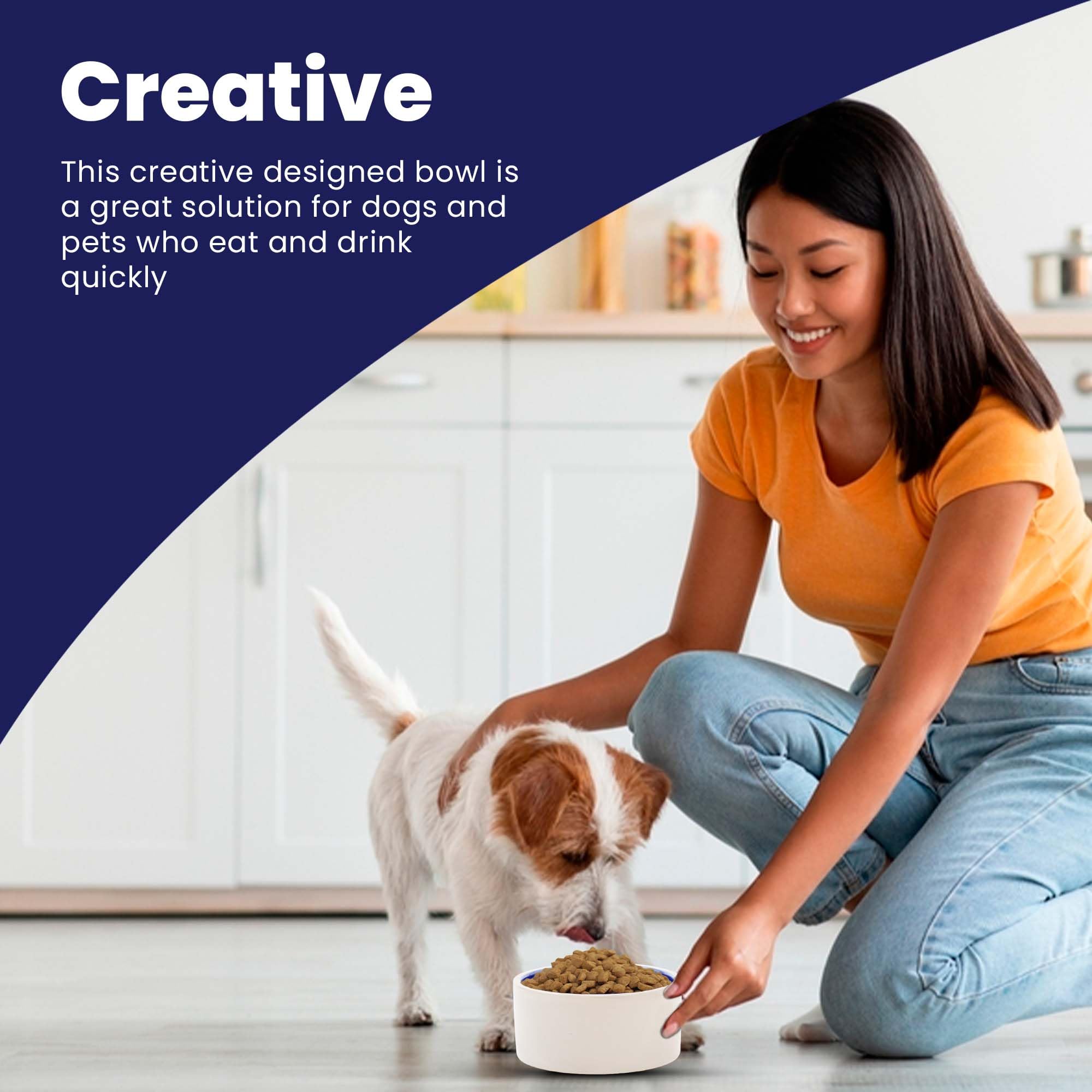 SPOT Ceramic Stoneware- Pet Bowl for Cats, Kittens and Mini Dogs, Classic Heavy Duty Non-Slip Ceramic Bowl for Food and Water -2