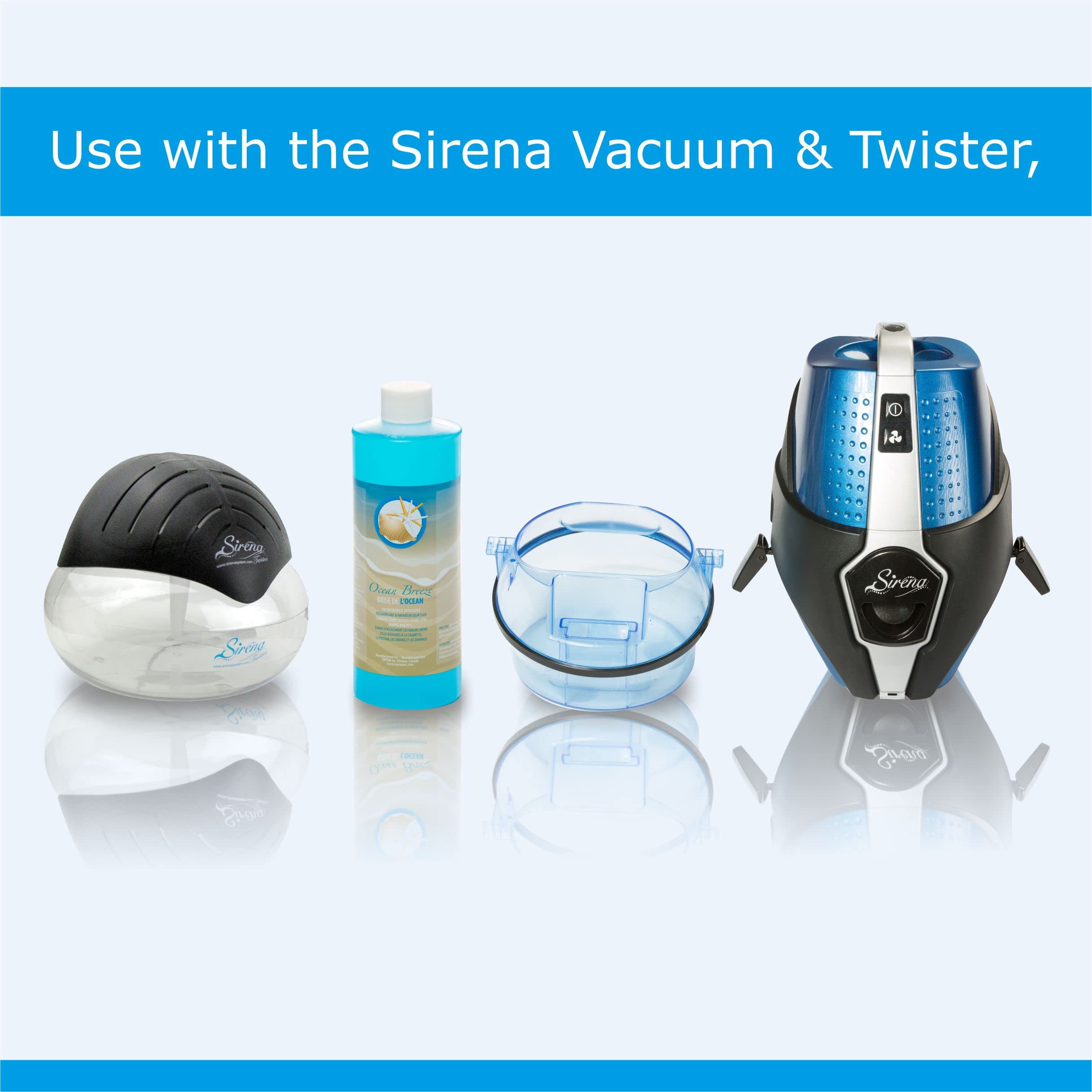 Sirena Vacuum Ocean Breeze Fragrance - Room Deodorizer - Removes Pet And Cooking Odors - Smoke Eliminator Leaves You With Clean