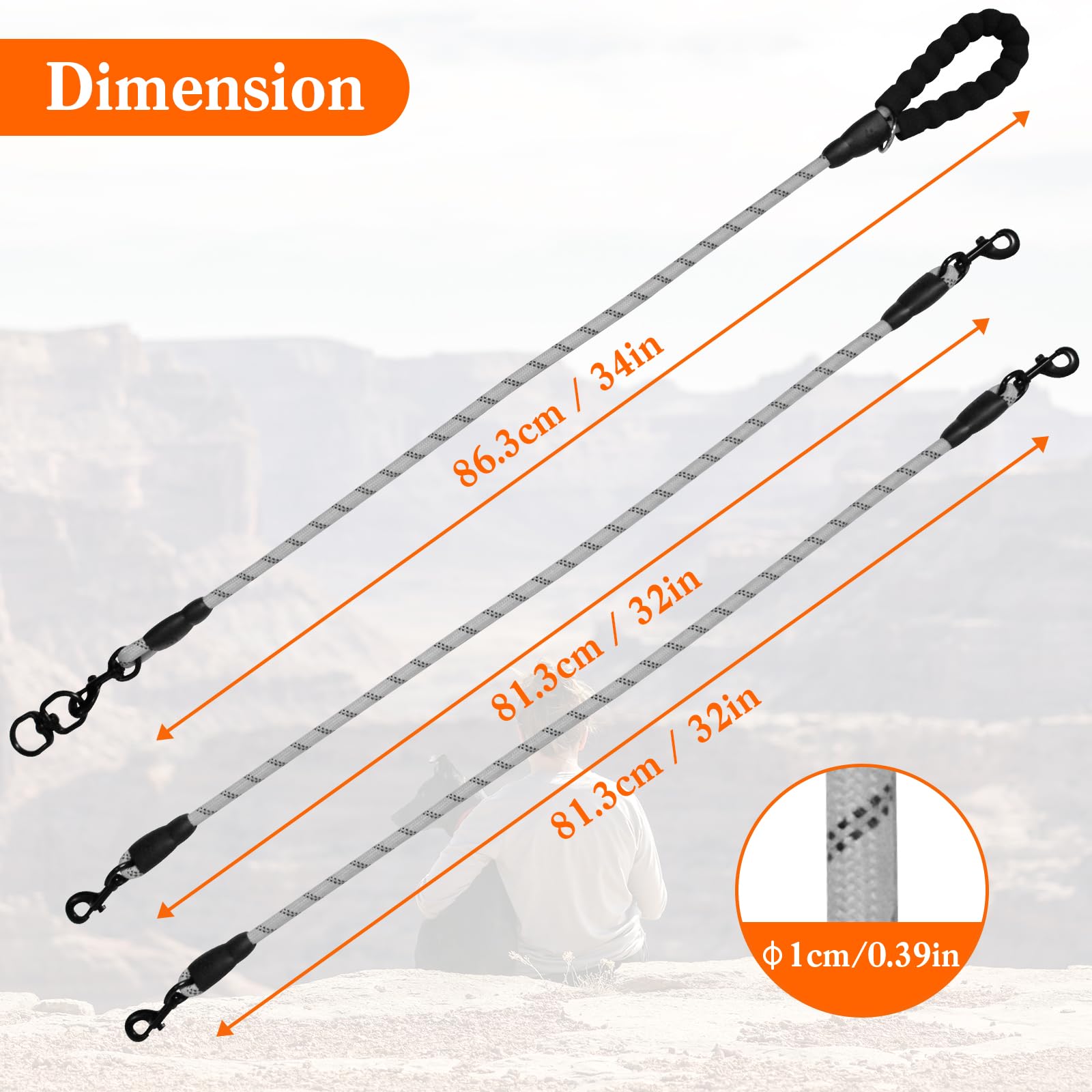 Double Leashes,Six Dog Leash,6 Way Leash For Dogs,6 Leash Dog Walker,360 Swivel No Tangle Walking Leash For 6 Dogs, 6 Dog Leash