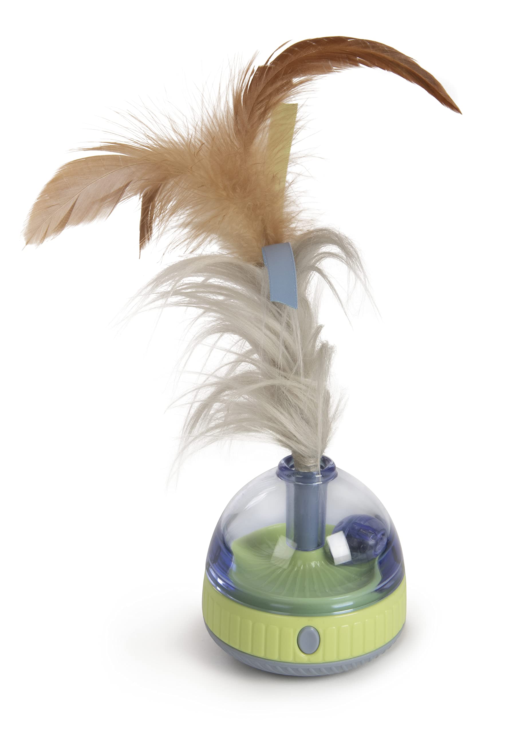 Smartykat Silly Spinner Electronic Motion & Light Up Cat Toy, Battery Powered - Blue/Green, One Size