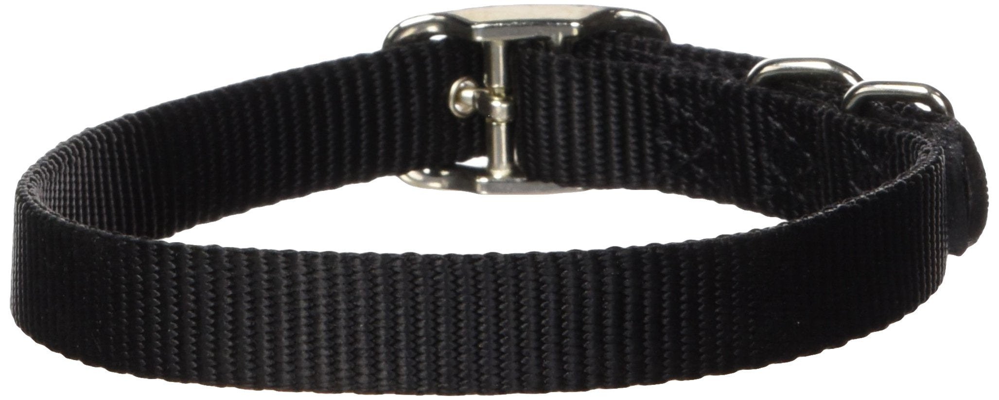 Hamilton 5/8-Inch By 18-Inch Single Thick Nylon Deluxe Dog Collar, Black