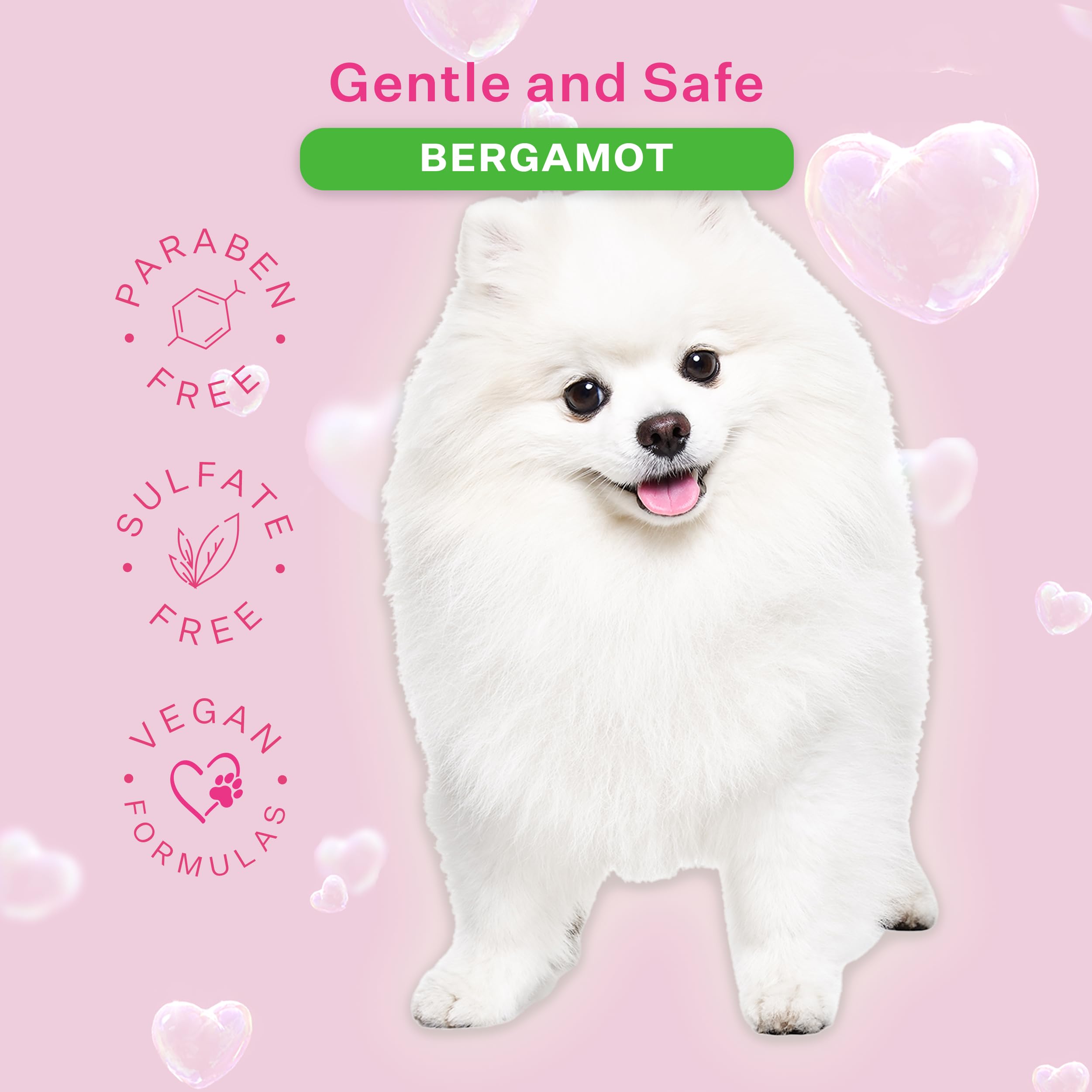Paris Hilton Dog Shampoo - Fresh Citrus-Infused Bergamot Scent, Sulfate-Free Vegan & Hypoallergenic for All Dog Breeds, with Oat