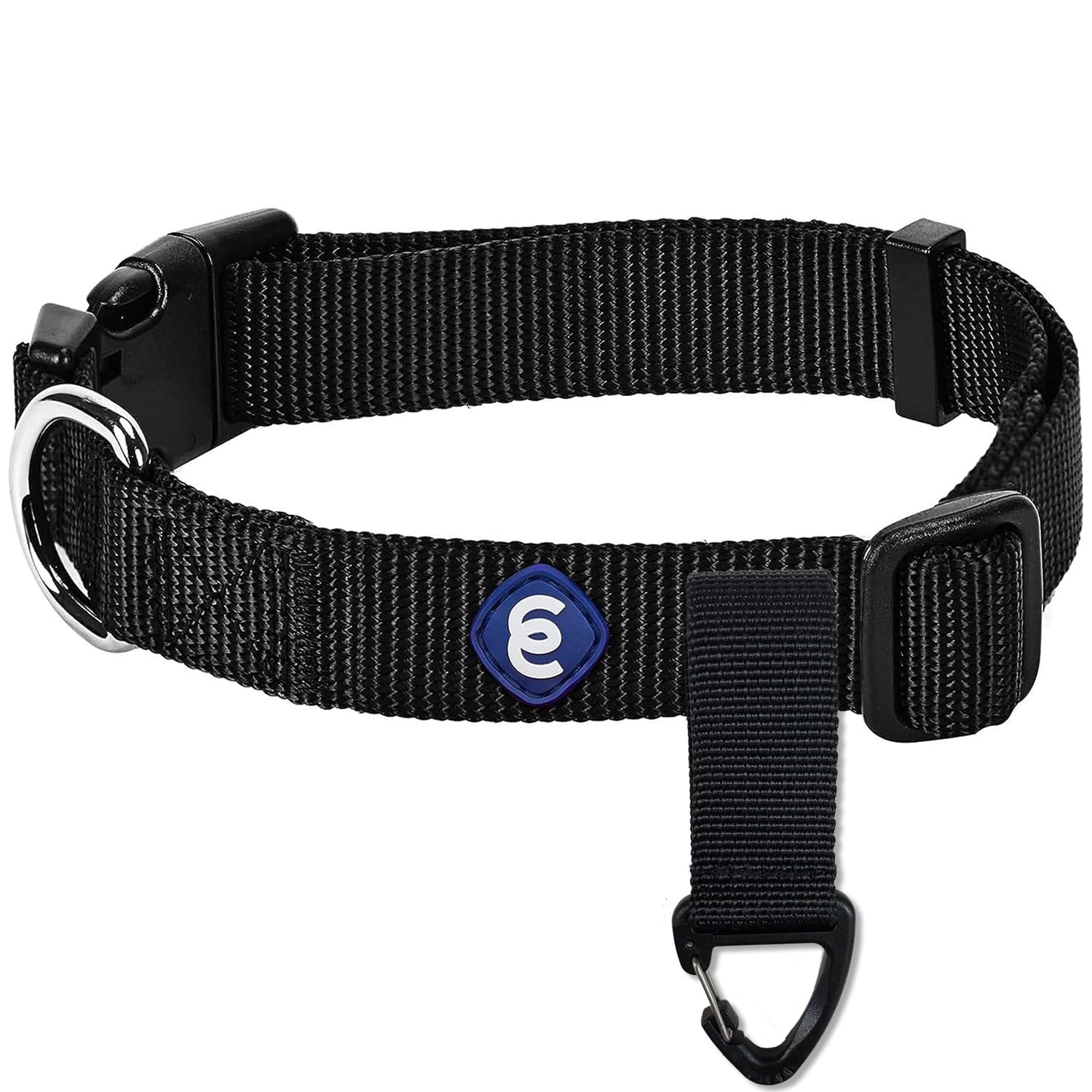 Blueberry Pet Essentials Matching Large Dog Collar & Key Holder Set | Adjustable Classic Solid Color Nylon Dog Collars For Large