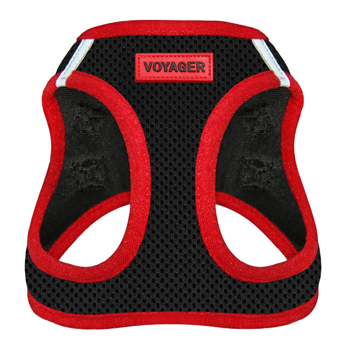 Voyager Step-In Air Dog Harness - All Weather Mesh Step In Vest Harness For Small And Medium Dogs By Best Pet Supplies - Red Trim, L