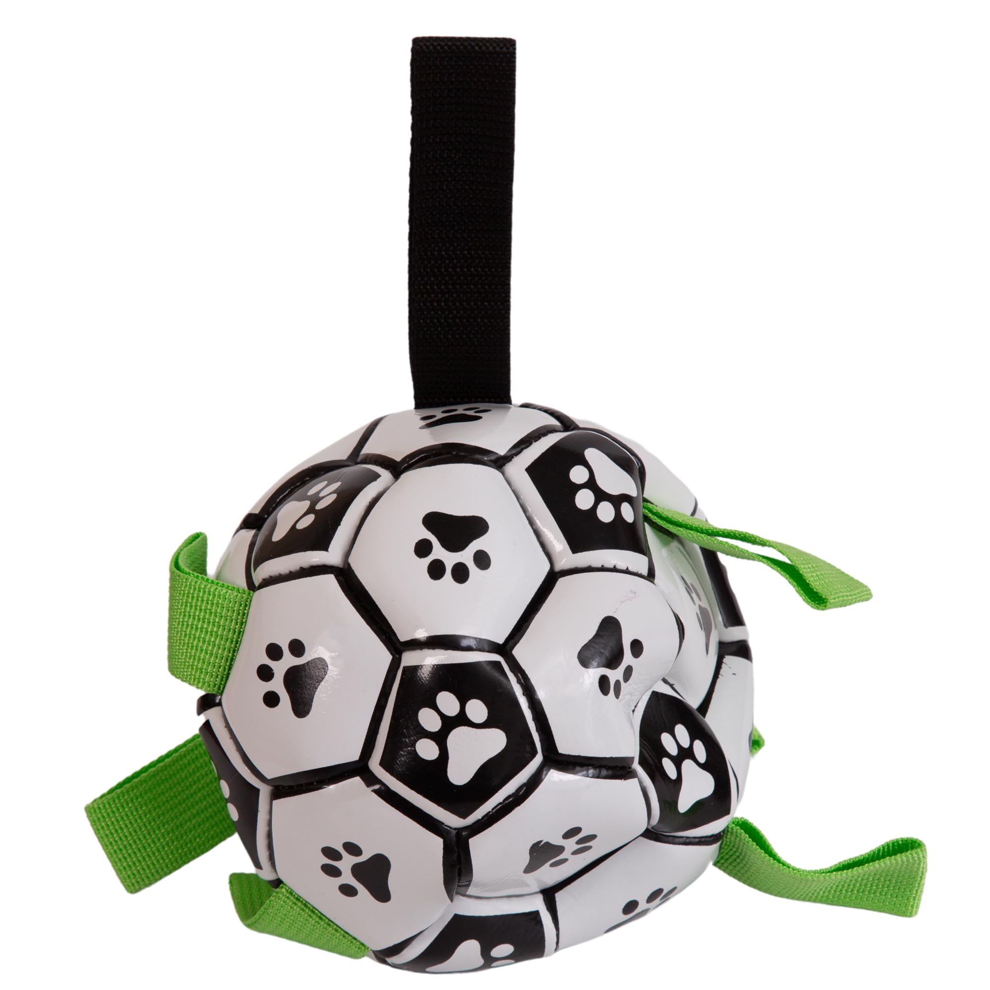 Pets Empire Dog Football Toy (Soccer Ball) | Interactive, Tug & Water Play Toy | Fetch and Training, Easy Grab Tabs Ball, Footba