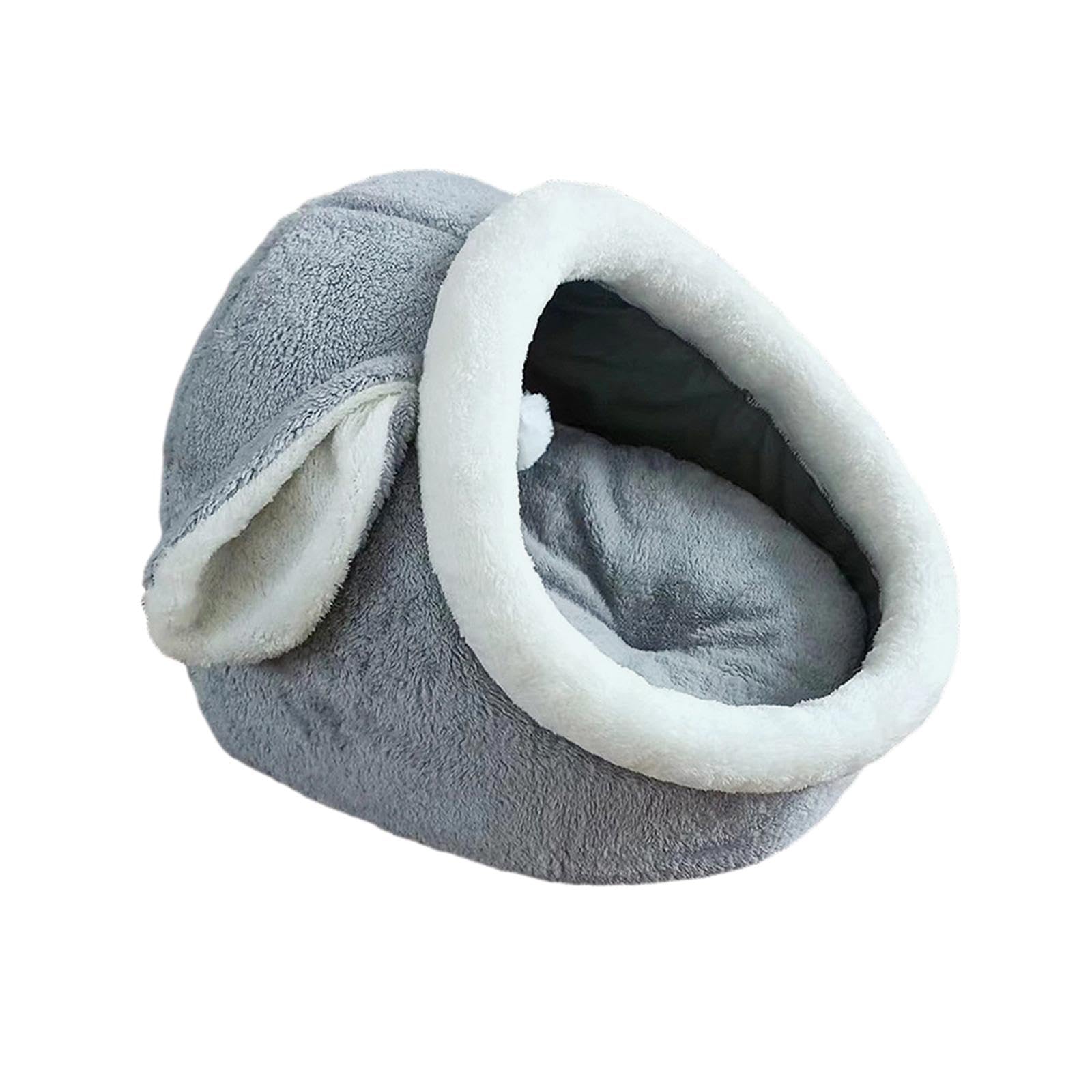MERISHOPP Cat Bed Cave House Tents Soft Blanket Pet Beds for Dog Puppy Accessories M Grey Bunny Dogs | Cats | Puppy | pet | Rabb