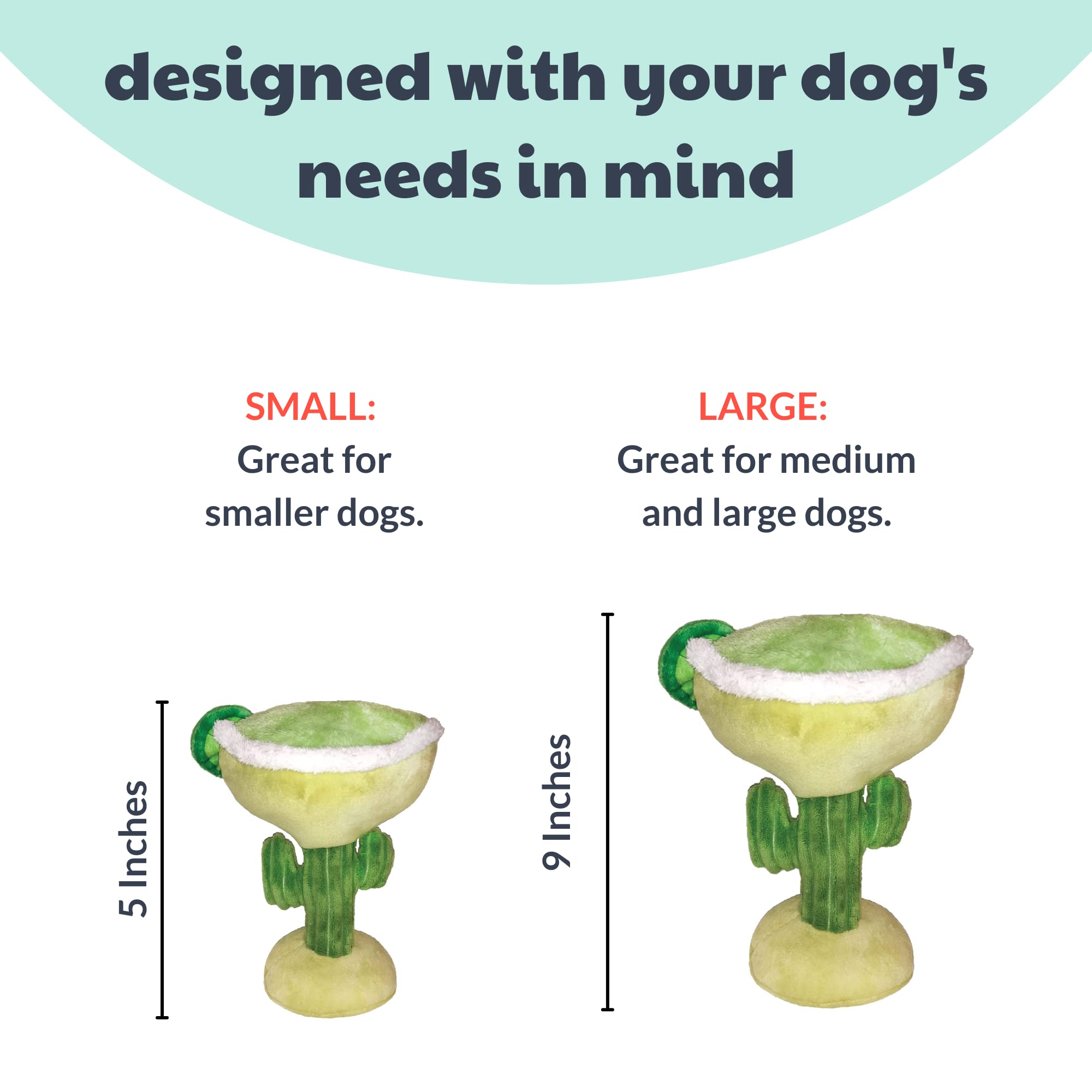 Huxley & Kent for Dogs - Margarita Loco (Small) - Power Plush Dog Toy with Squeaker - Funny Dog Toy - H&K Squeaky