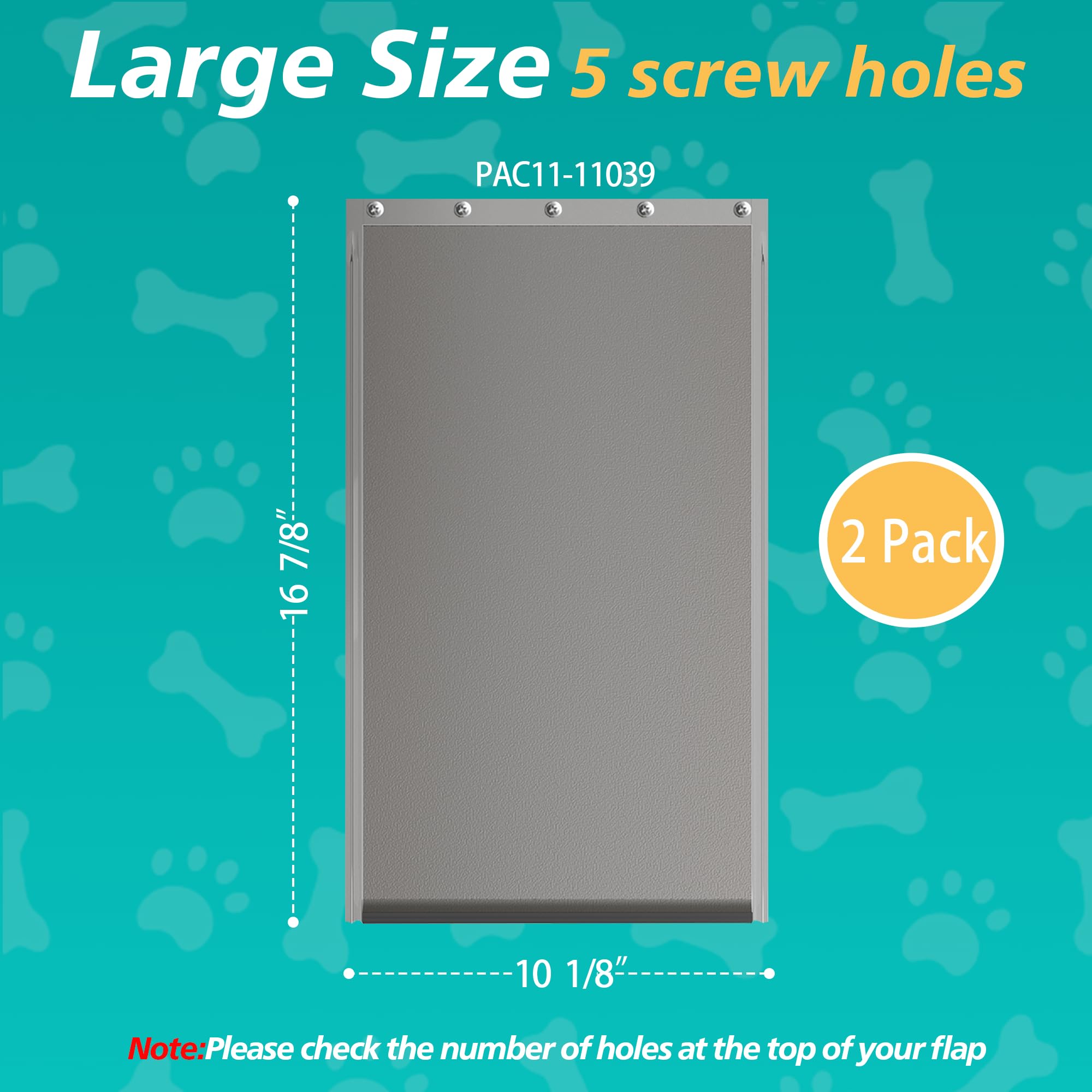 2Pack Large Dog Door Replacement Flaps With Screws - Pet Door Replacement Flap Compatible With Petsafe Freedom Doggie Doors Repl