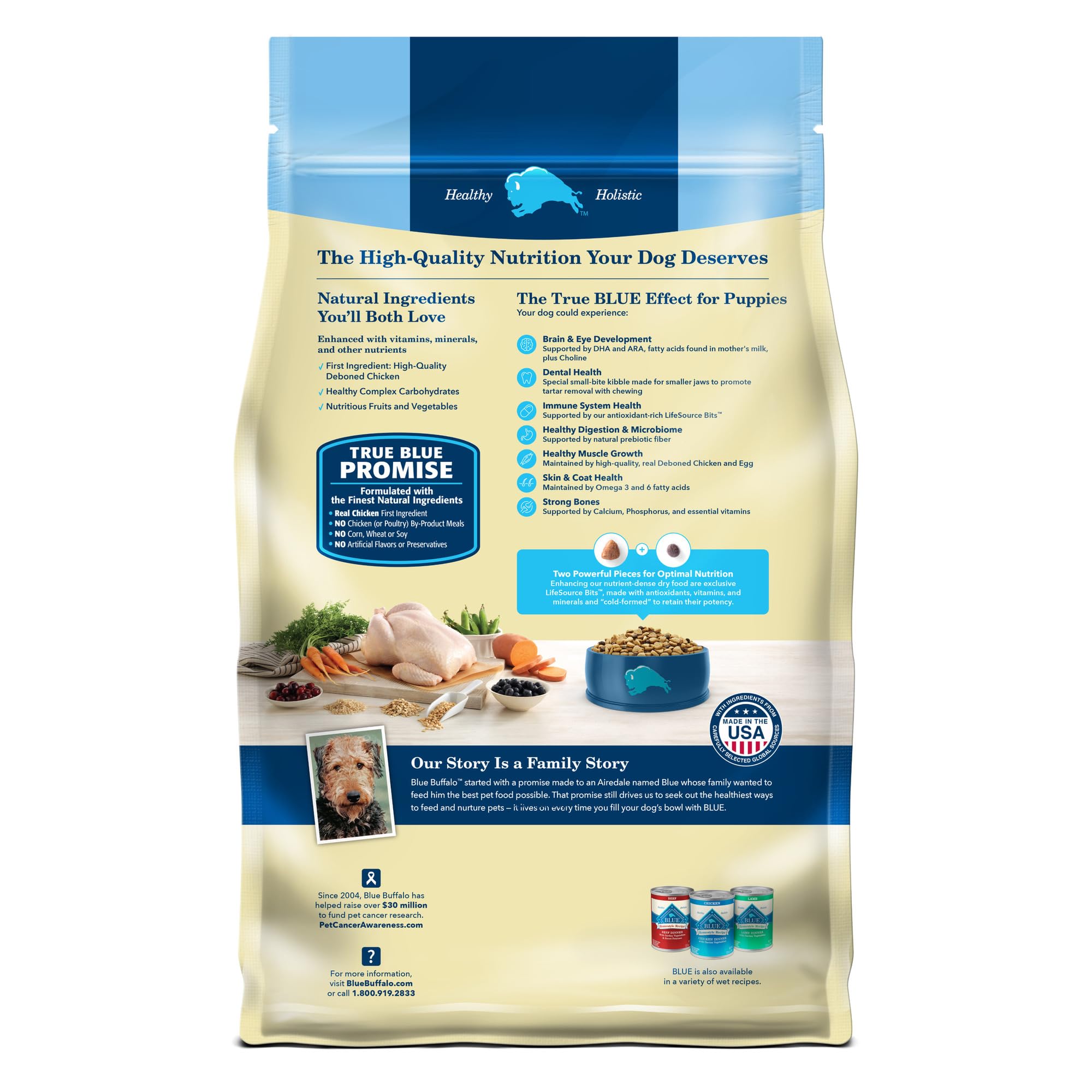 Blue Buffalo Life Protection Formula Puppy Dry Dog Food with DHA and ARA, Made with Natural Ingredients, Chicken & Brown Rice Re