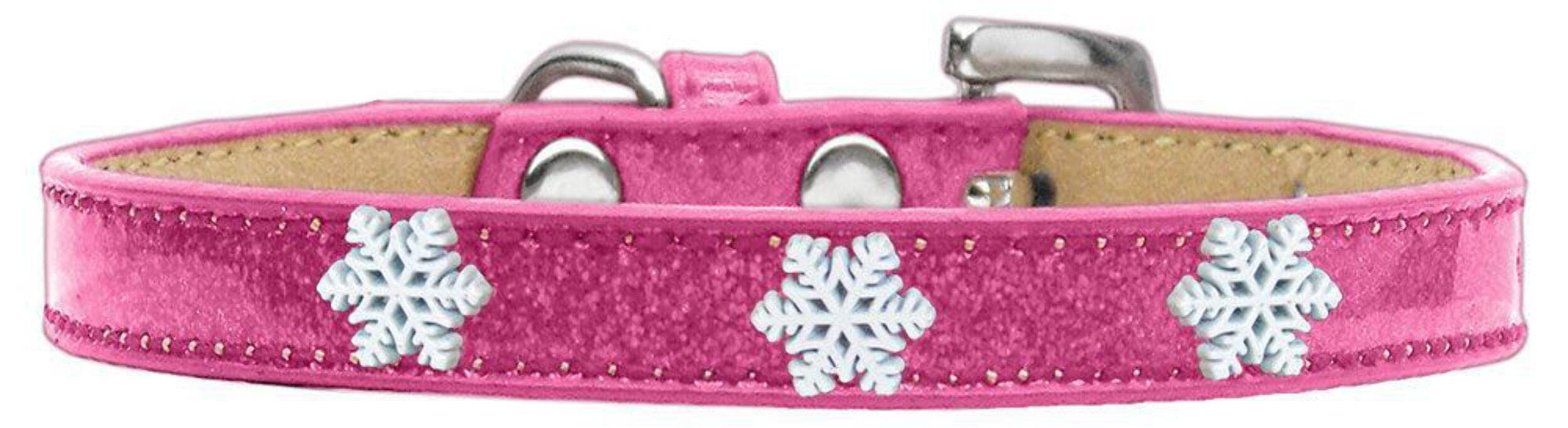 Dog, Puppy & Pet Widget Ice Cream Collar, &quot;Snowflakes&quot; Blue 14