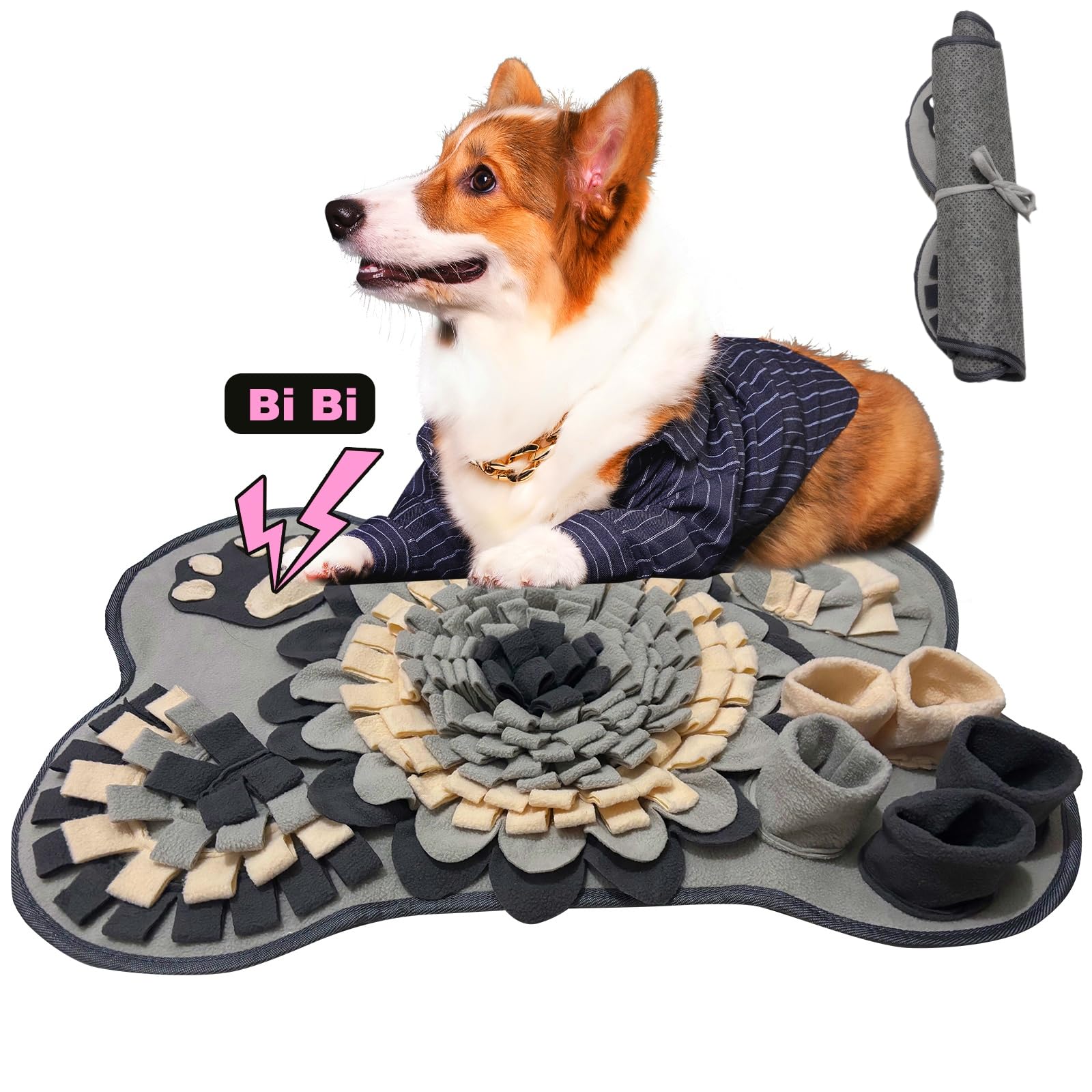 Snuffle Mat For Dogs, Pet Snuffle Matt For Small And Medium Dogs, Interactive Sniff Mat Feeding Mat For Puppies, Slow Feeder Sni
