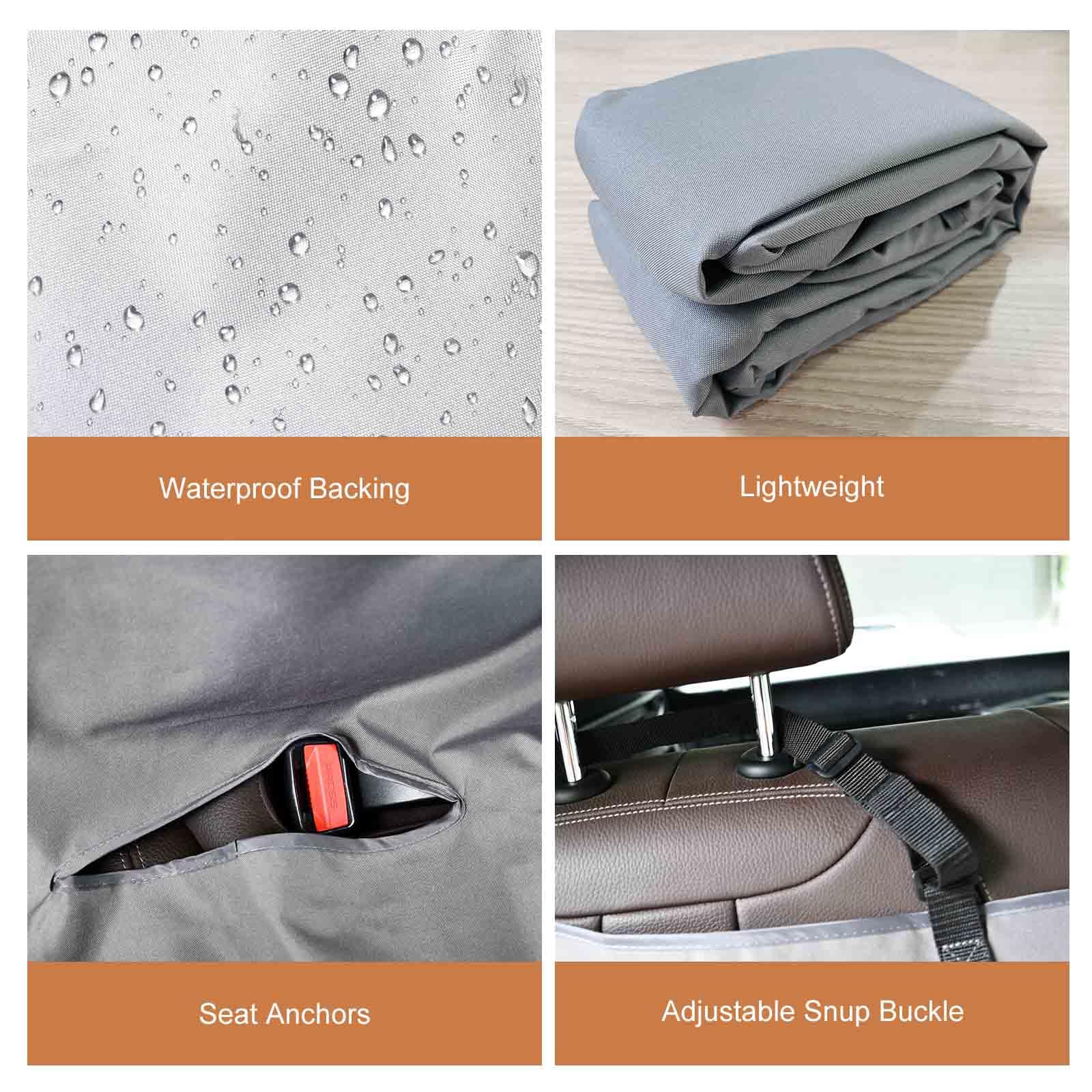 Goopaws Dog Seat Cover, Waterproof Dog Hammock, Scratchproof Travel Car Bed Back Seat Cover For Pets, With Storage Pocket For Ca