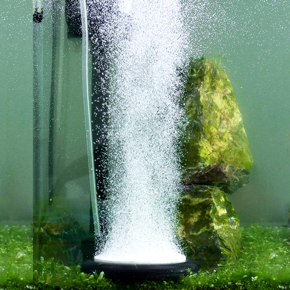 Hygger Aquarium Air Stone Kit, Fish Tank Bubbler, Nano Furnace Flue Round Air Stone Disk Set For Hydroponics, Small Bubbles, Ult