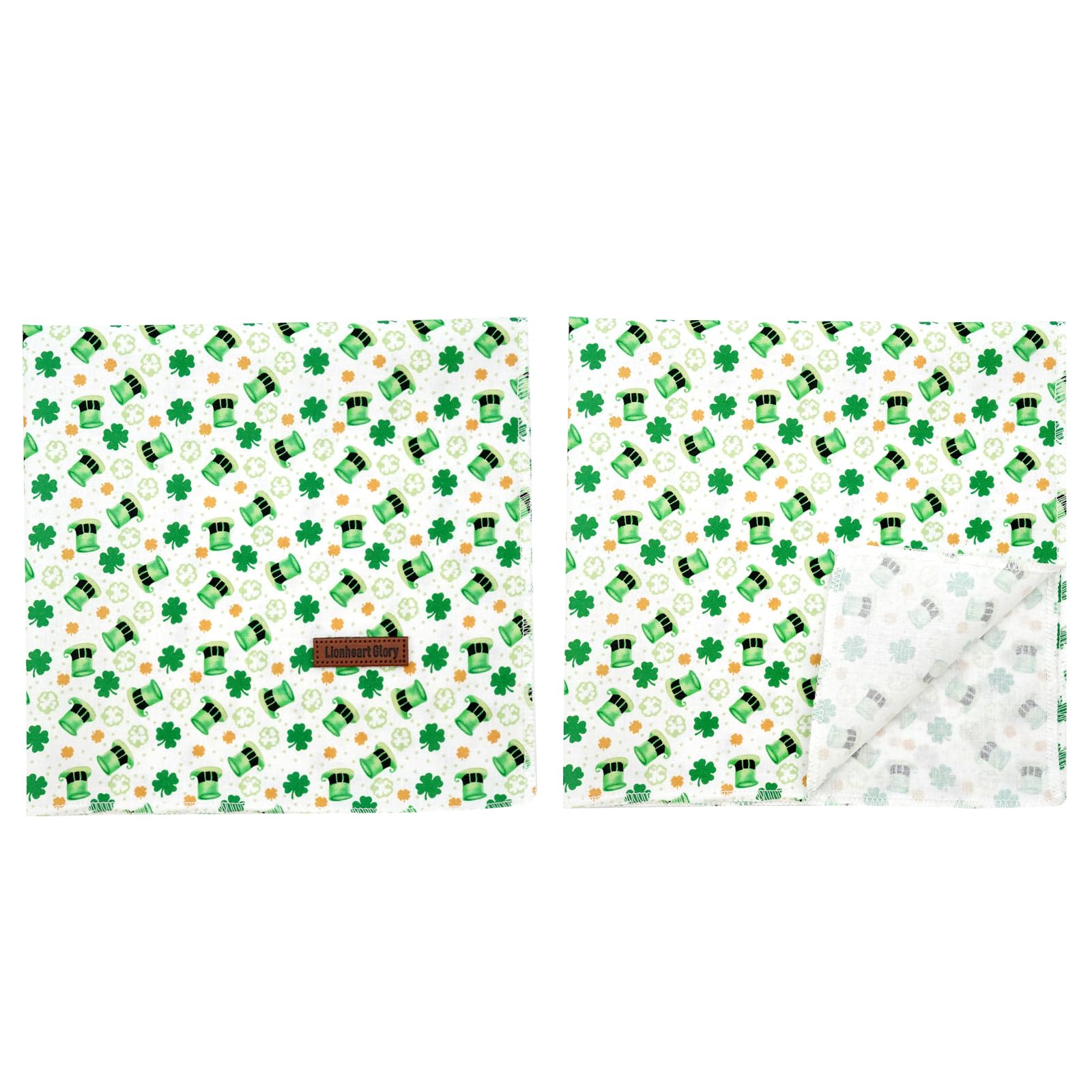 Lionheart Glory St Patricks Dog Bandana 1 Pack Washable Soft Dog Scarf, Square Adjustable Dog Bandanas For Small Dogs And Cats