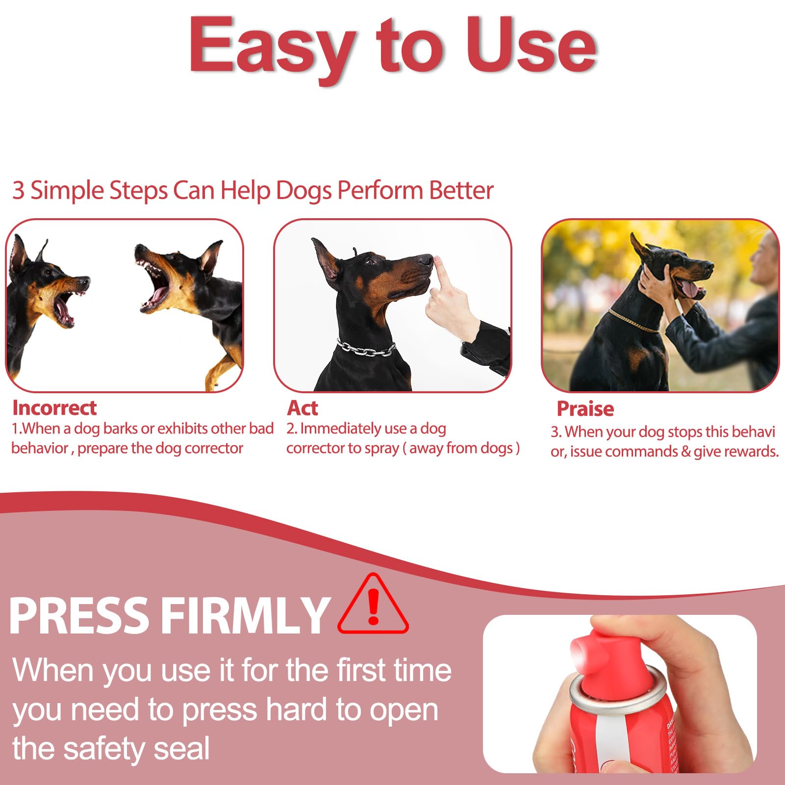 Kdszjdv Corrector Spray Dog Trainer 80Ml 3 Pack Dog Corrector Spray For Dogs To Stops Barking, Jumping Up Attacks & Unwanted Dog