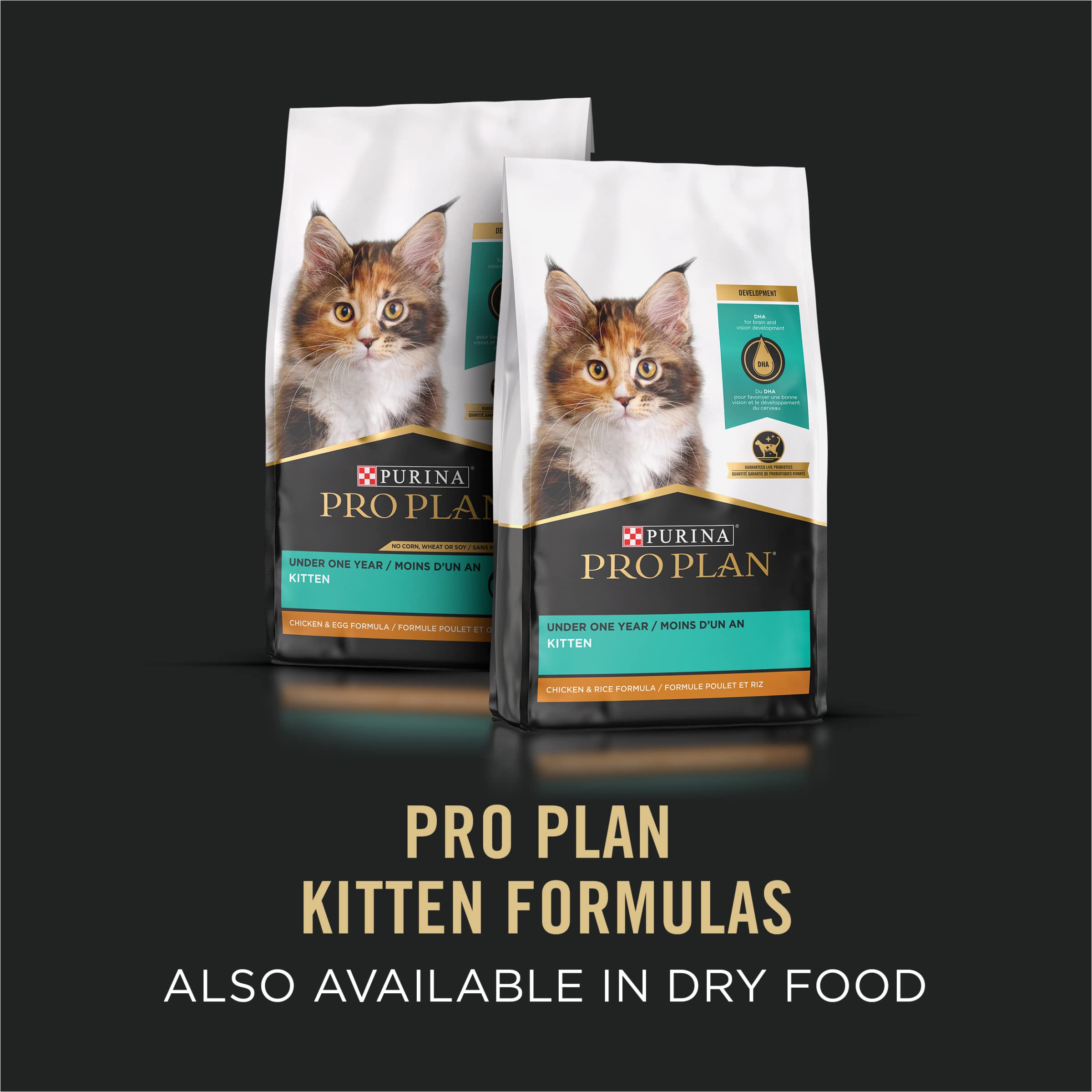 Purina Pro Plan Grain Free Wet Kitten Food Pate, Ocean Whitefish & Salmon Formula - (Pack of 24) 3 oz. Pull-Top Cans