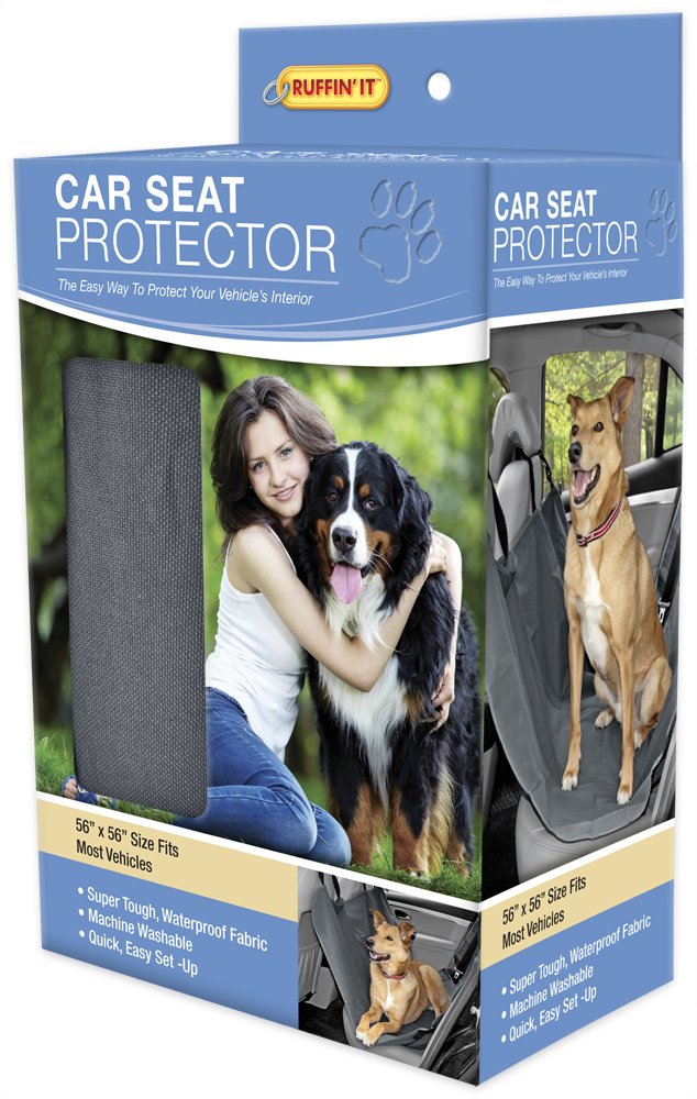 Ruffin' It Car Seat Protector For Pets, Grey