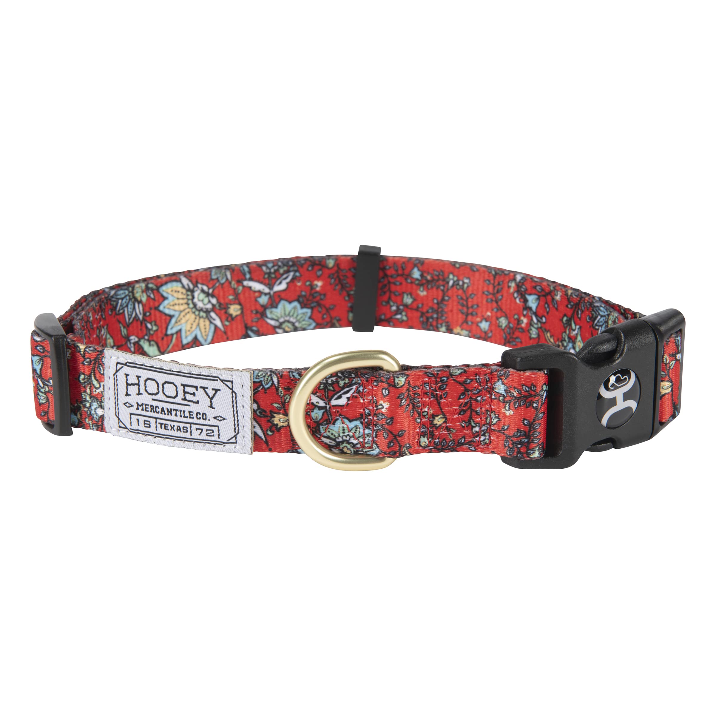 Hooey Nomad Dog Collar, Durable Polyester Webbing Collar With Graphic-Inspired Prints, Western Floral, Medium