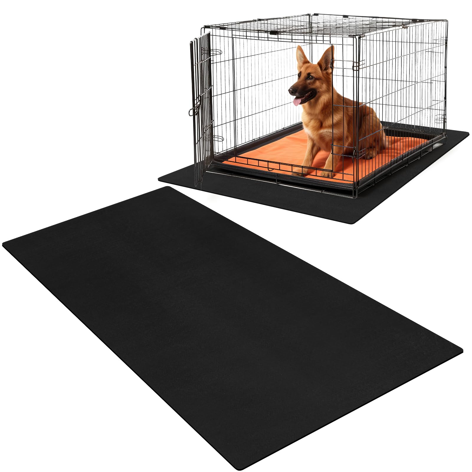 Drydiet Pvc Pet Crate Floor Protection Mat 24'' X 38'' Xxl Washable Floor Covering Reusable Waterproof Non Slip Rug Whelping Pad