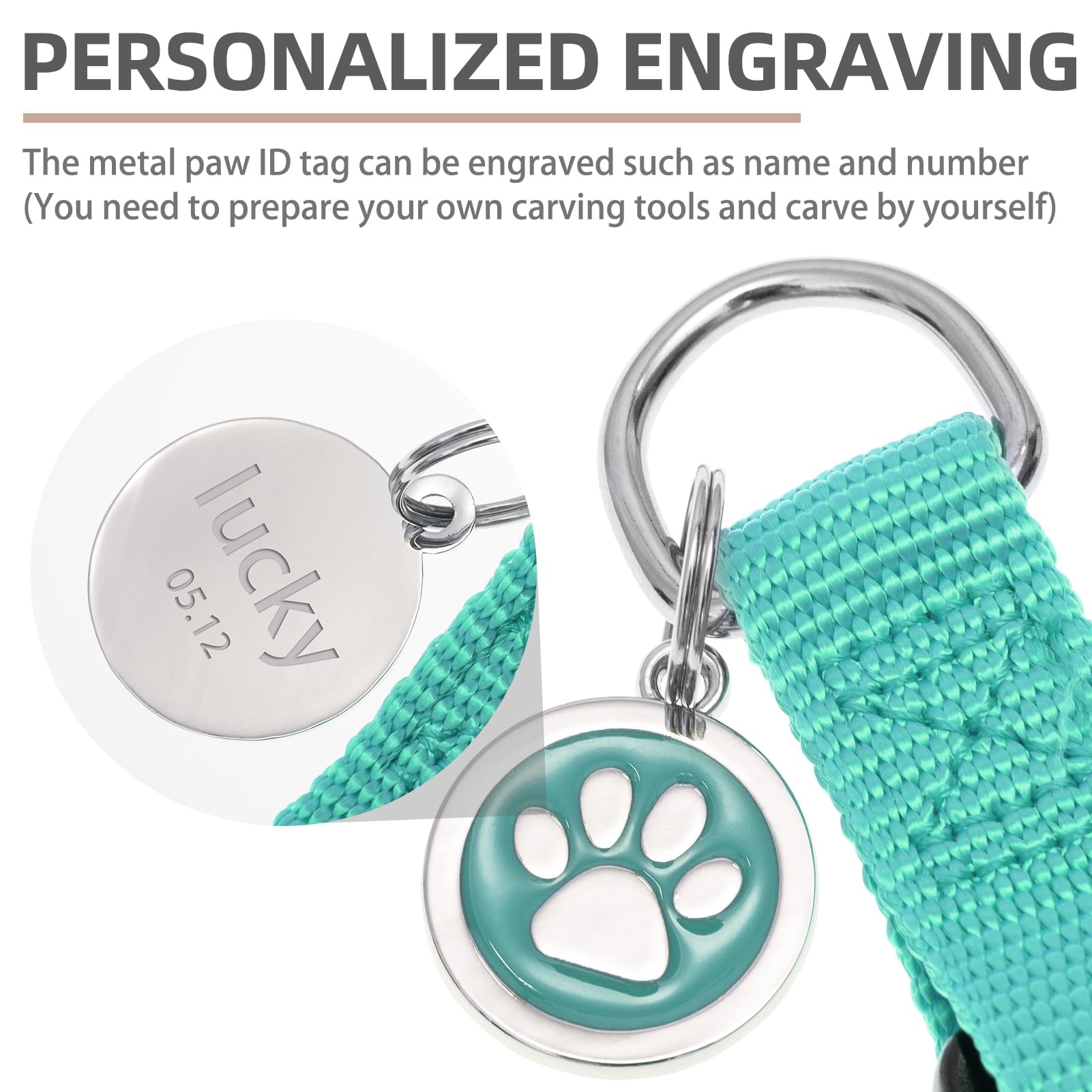 Pupteck No Pull Dog Harness Soft Adjustable Basic Nylon Step In Puppy Halter Outdoor Walking With Id Tag Medium