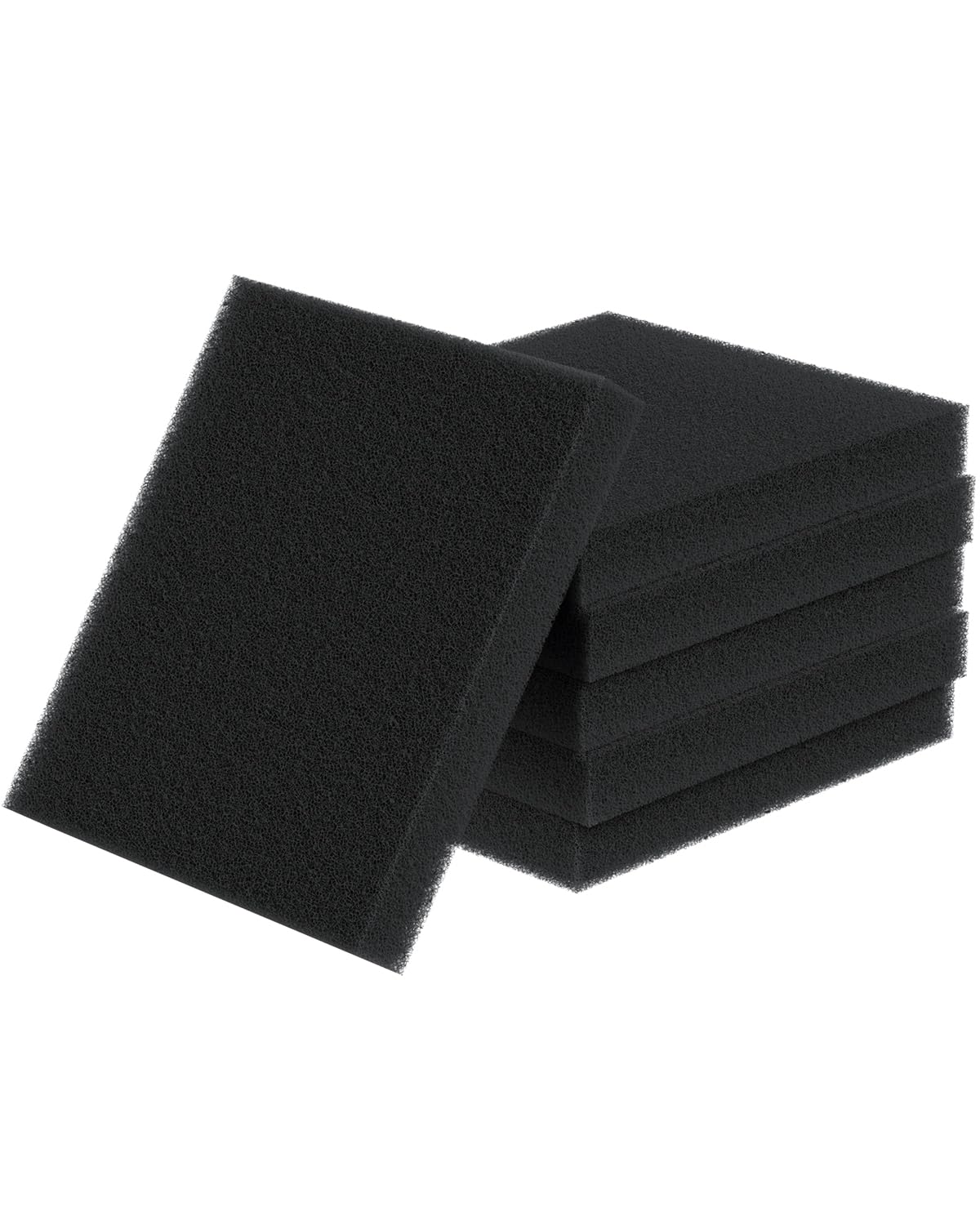 Pawfly 6 Pack Aquarium Bio Sponge Fitler Media, 6.3'' X 5.5'' X 0.8'' Cut-To-Size Foam 40 Ppi Aquarium Filter Media Pad Inserts 