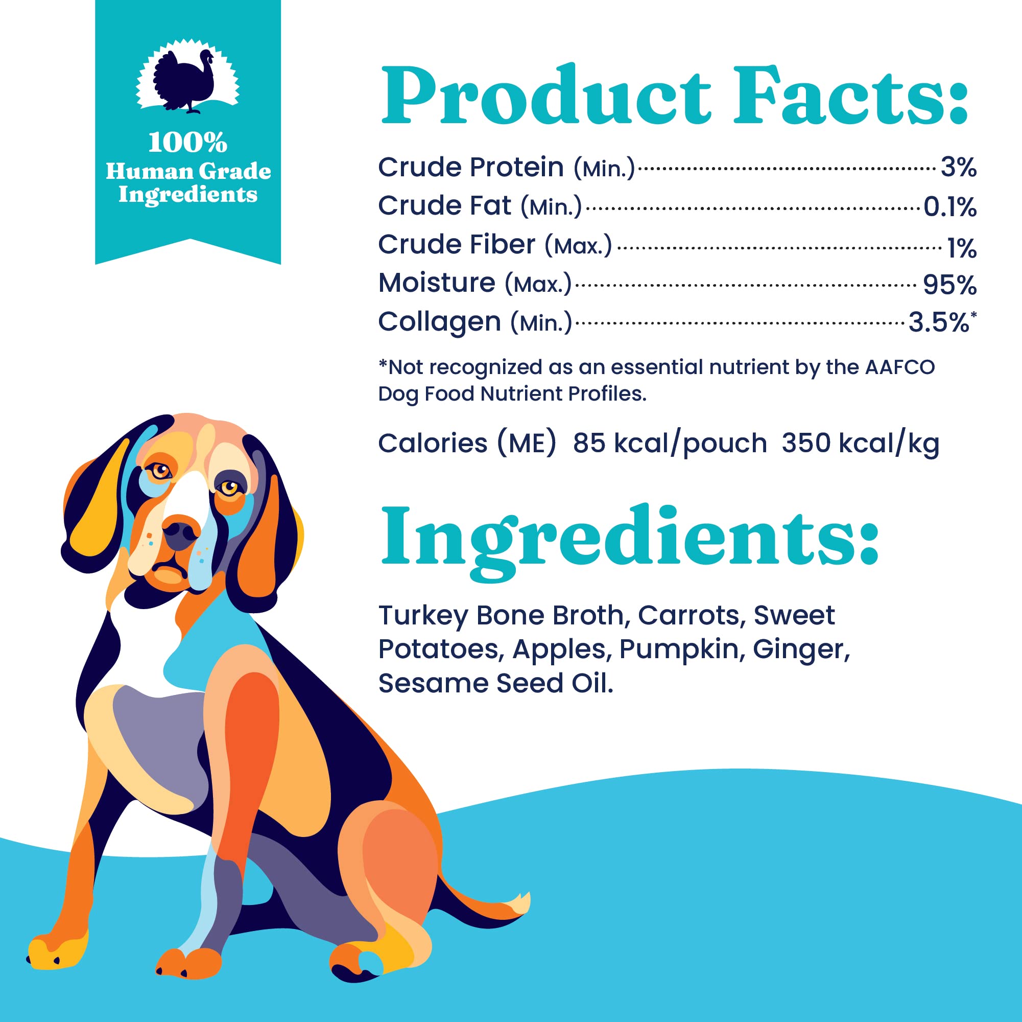 Solid Gold Turkey Bone Broth for Dogs - Grain Free Dog Food Topper Rich in Collagen and Superfoods - Nutrient Dense Dog Gravy To