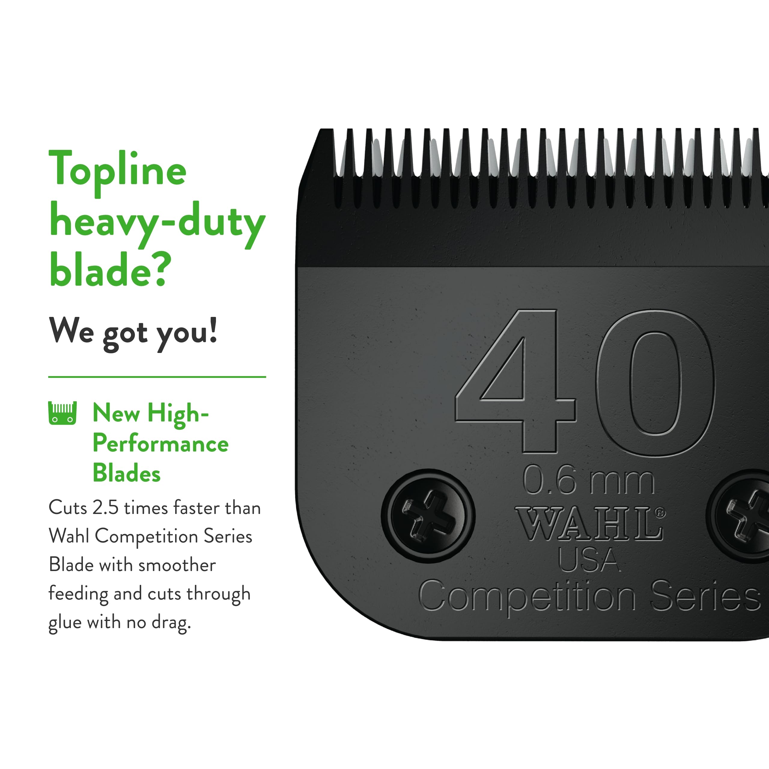 Wahl Professional Animal 40 Surgical Ultimate Competition Series Detachable Blade With 3/128-Inch Cut Length (2352-500)