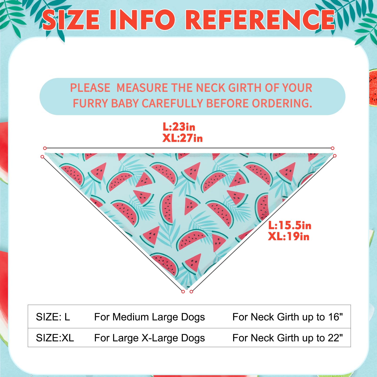 Expawlorer Dog Cooling Bandana Set - 4 Pack Hawaii Dog Bandana, Summer Triangle Scarfs Bibs With Cute Fruit Patterns For Small M