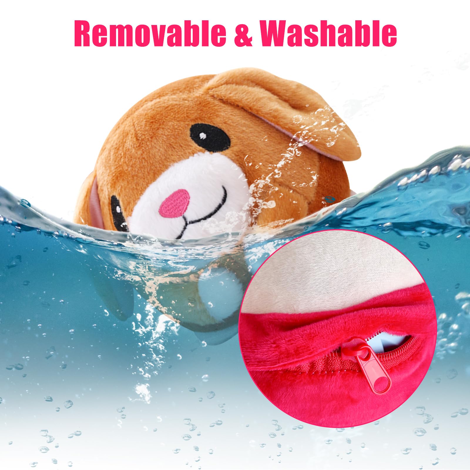 Laiamer Interactive Plush Dog Toy - Bouncing Rolling Ball With Remote Control And Music, Self-Moving Pet Toy For Small/Medium/La