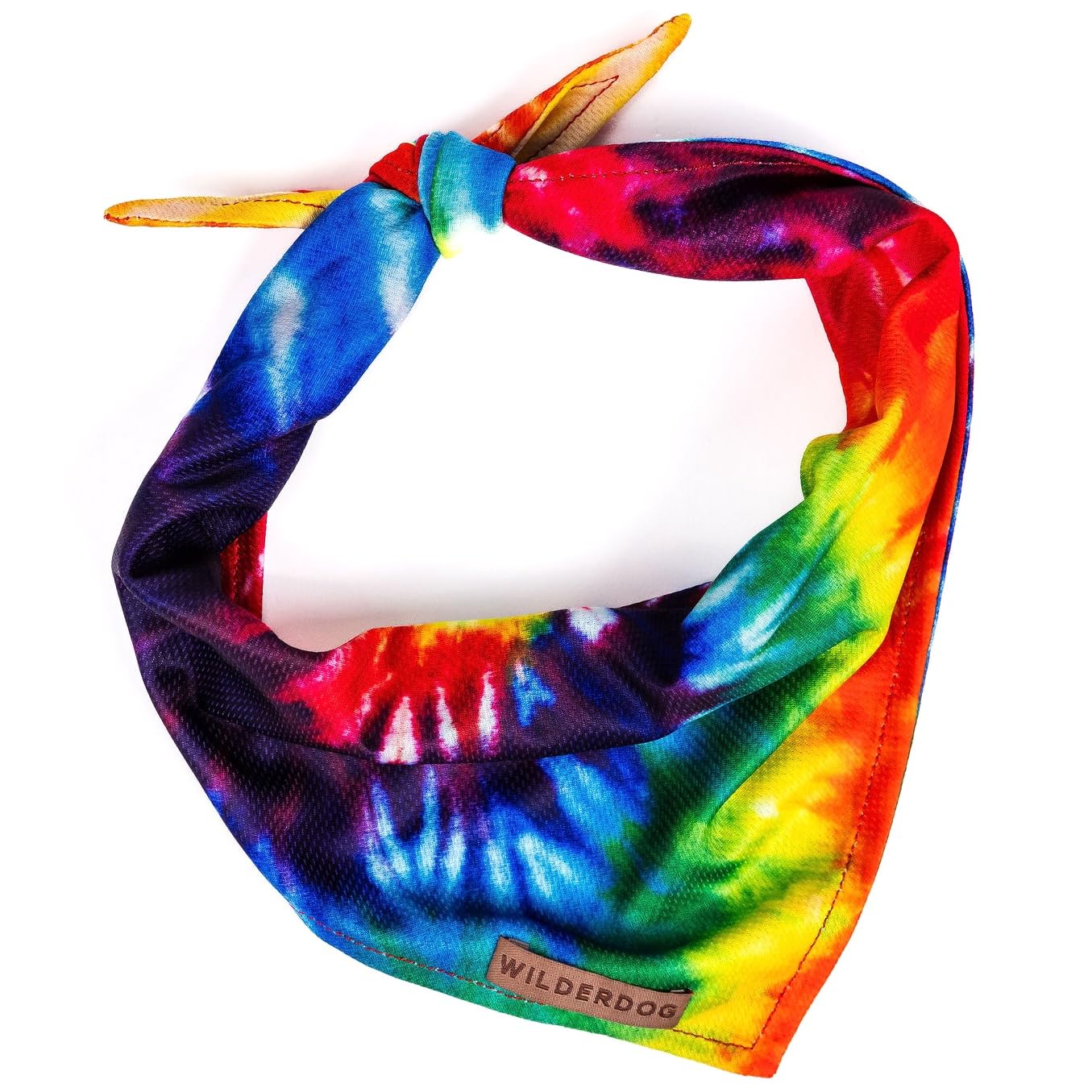 Wilderdog Dog Bandana with Lightweight Quick Drying Poly-Blend Mesh Material in Tiedye