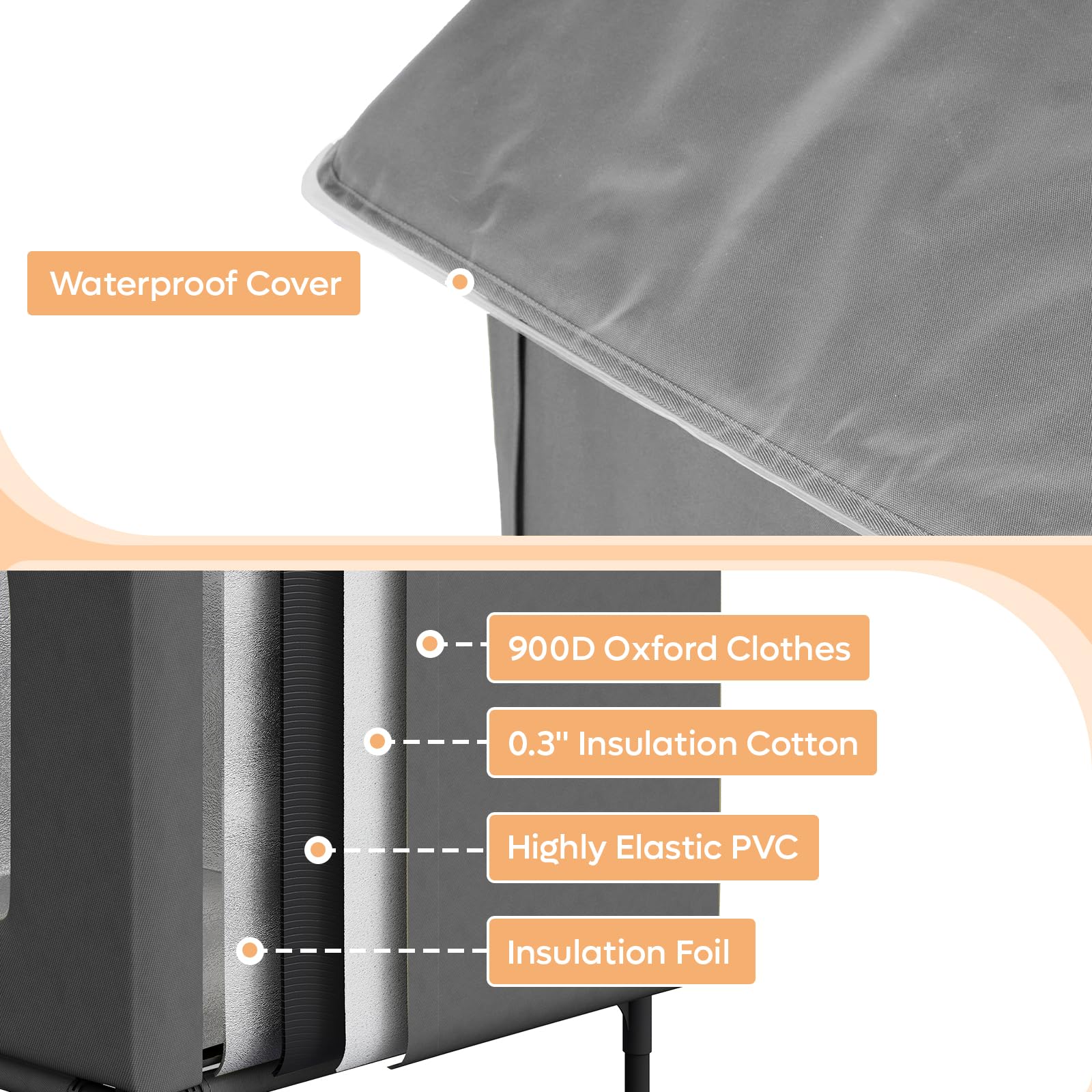 Bestier Heated Outdoor Cat House For Winter, Weatherproof Outside Feral Cat Shelter With Timer & Adjustable Heating Pad, Insulat