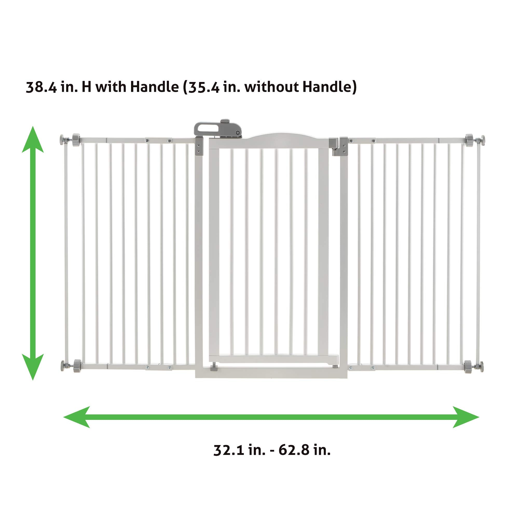 Richell Tall One-Touch Gate II Wide, Dog gate, 38.4 inch Tall pet gate, White (94935)