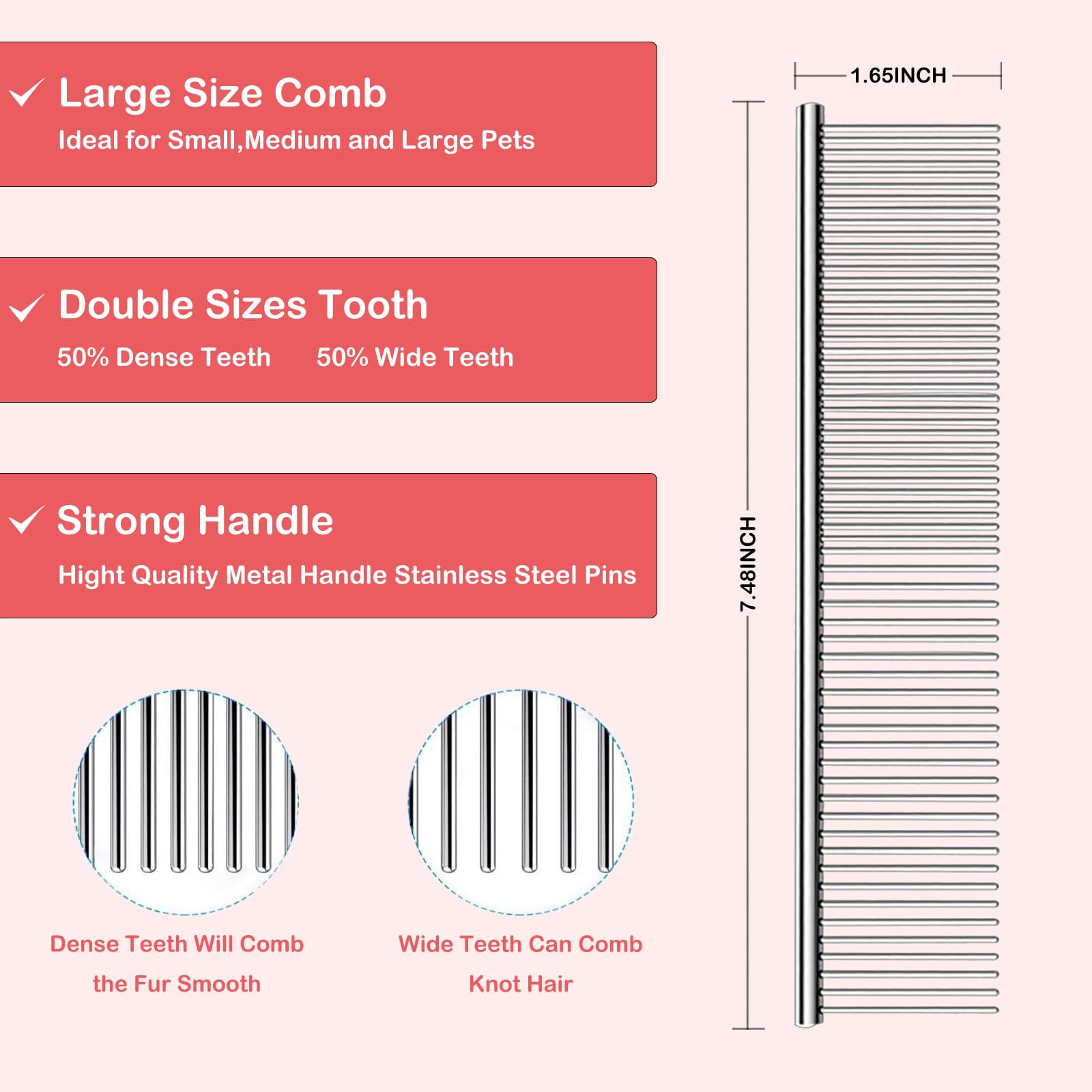 Anrundar Dog Slicker Brush For Golden Doodle Grooming Kit - Dematting Brushes For Goldendoodles, Labradoodles, Poodles - Pet Hai