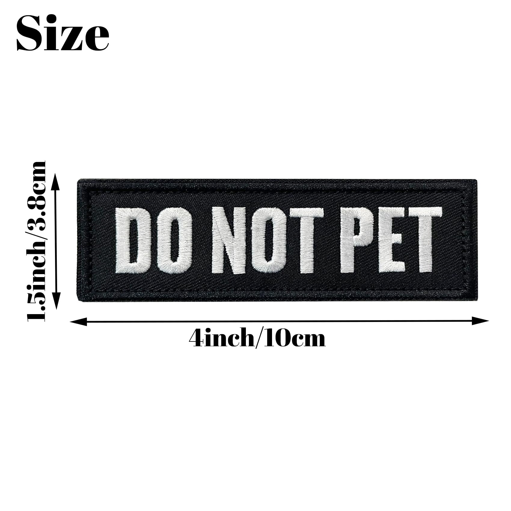 TACVEL 2 Pieces Do Not Pet Dog Patches with Hook Backing for Service Animal Vests, Harnesses