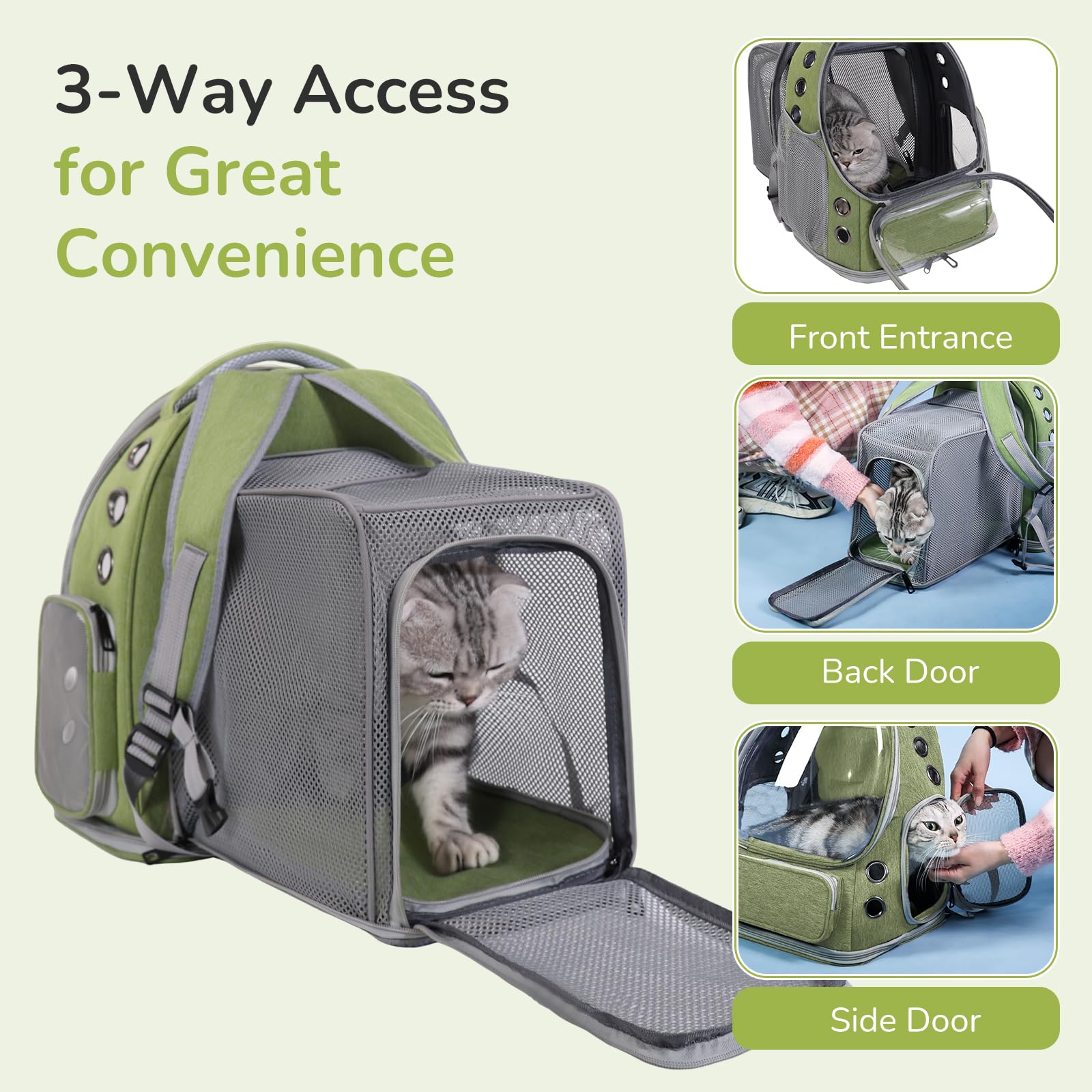 Gixdix Cat Backpack Carrier For Large Cats, Expandable Cat Bubble Backpack, Dog Carriers For Small Medium Dogs, Airline Approved