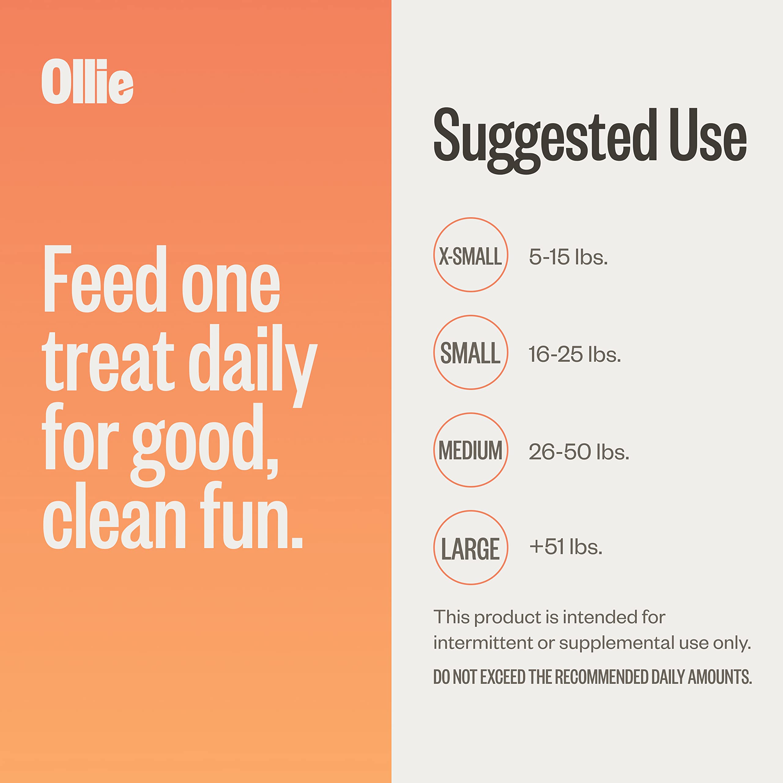 Ollie Dental Chews for Medium Dogs, 12 Oz, Fresh Breath, Teeth Cleaning Treats, Sticks for Dog Oral Care, with Parsley and Cinni