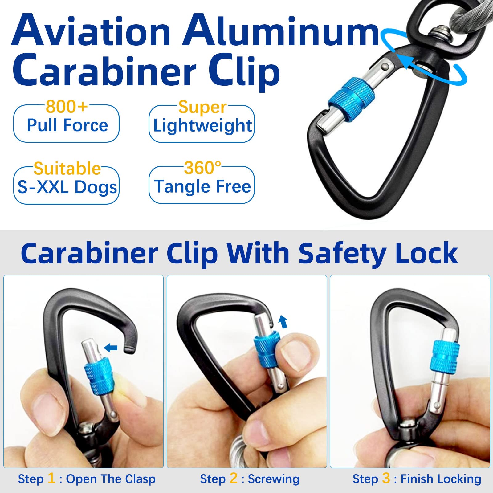 Dog Tie Out Runner For Yard,Trolley System For Large Dogs,Heavy Duty Dog Run Cable Lead 150Ft With 10Ft Pulley Runner Line For Small Medium And Large Dogs Up To 250Lbs Running Outside Yard Or Camping