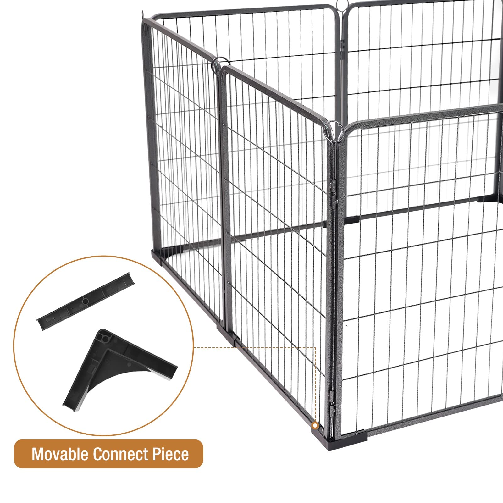 Dog Playpen Indoor & Outdoor Foldable Pet Exercise Fence Pen With Door Gate,Dog Kennels For Small/Medium/Puppy Dogs,Rabbits (8 P
