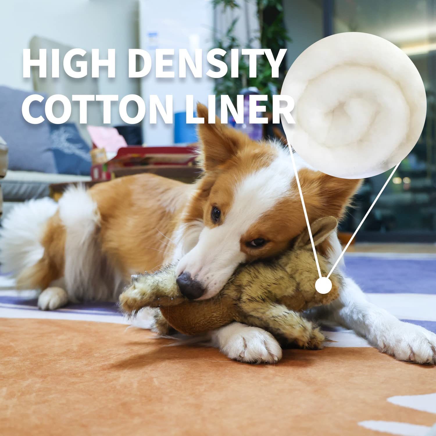 All For Paws Classic Brown Rabbit Pet Toys, Large