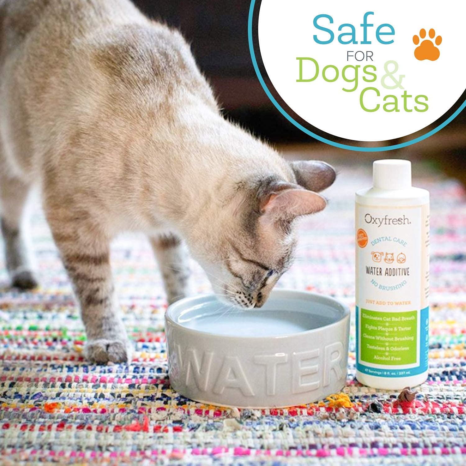 Oxyfresh Pet Dental Care Water Additive - Eliminates Bad Breath & Fights Tartar & Plaque - 16 Fl oz - Vet Recommended