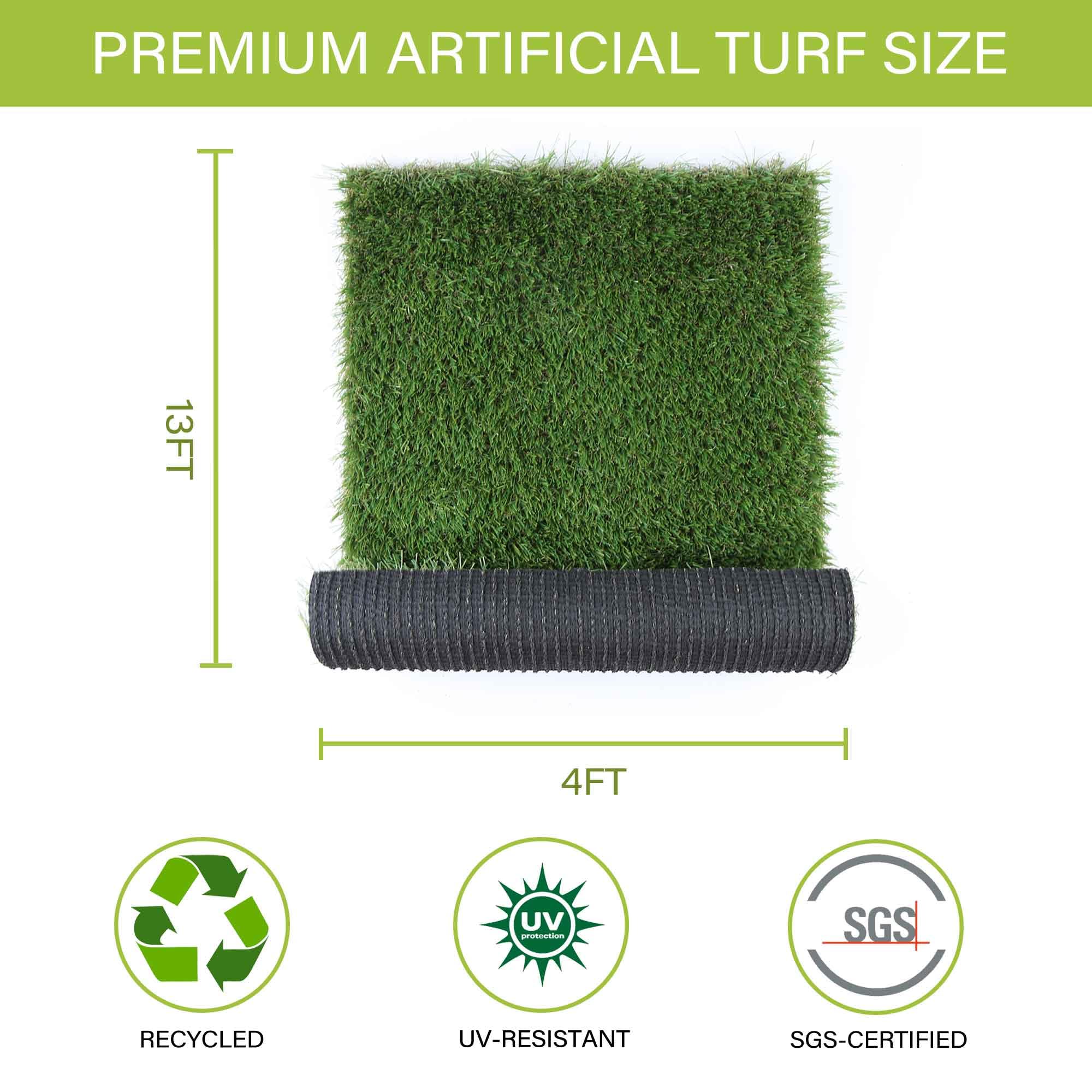 Sunturf Dogs Grass For Potty Training, Artificial Grass For Dogs Puppy Fake Grass Pads 4X13Ft Large Supplies Pets Litter Rugs Fo