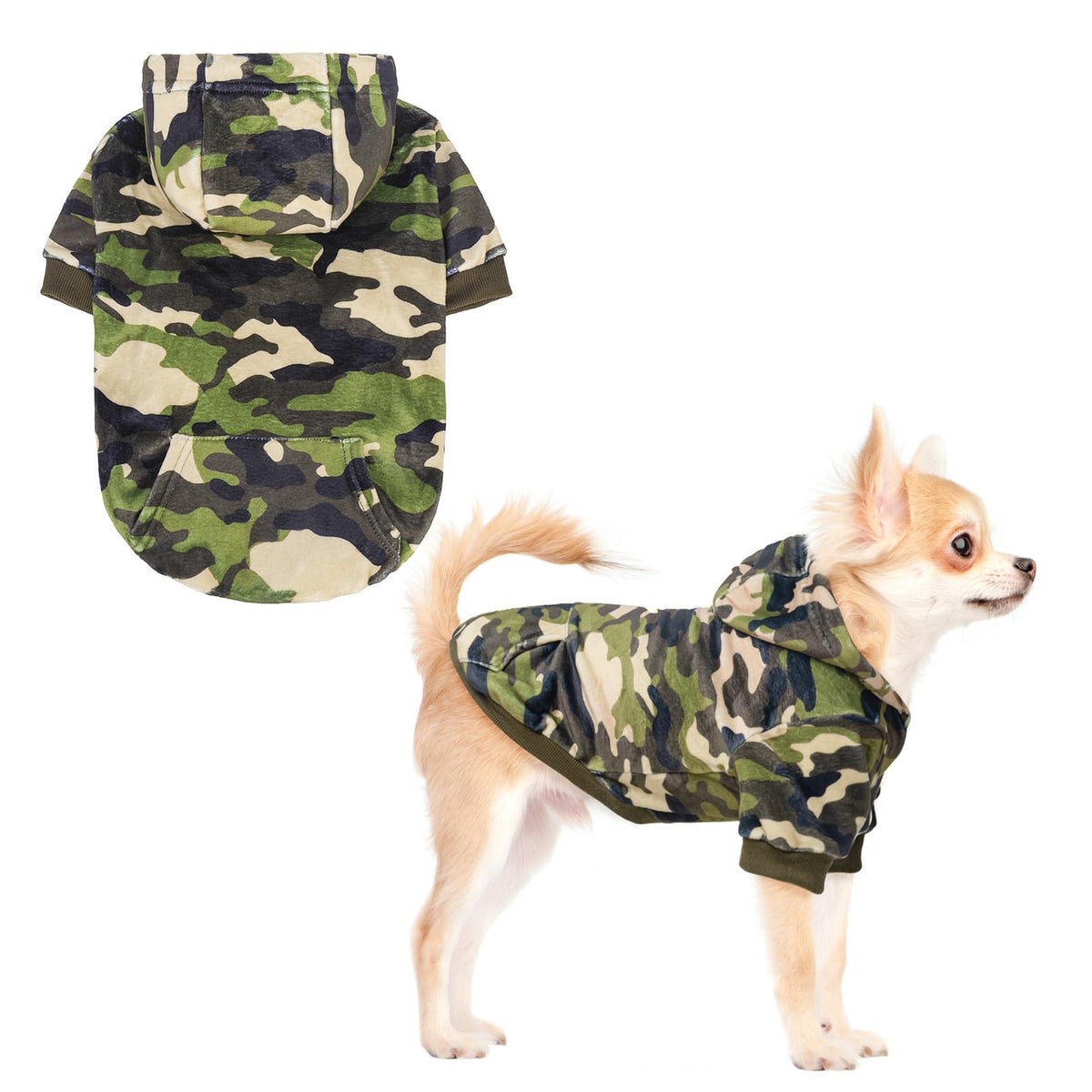Beautyzoo Dog Hoodie For Small Medium Dogs Puppy, Soft Fleece Dog Sweater Cold Weather Coats With Pocket, Pet Outfits Hooded Swe