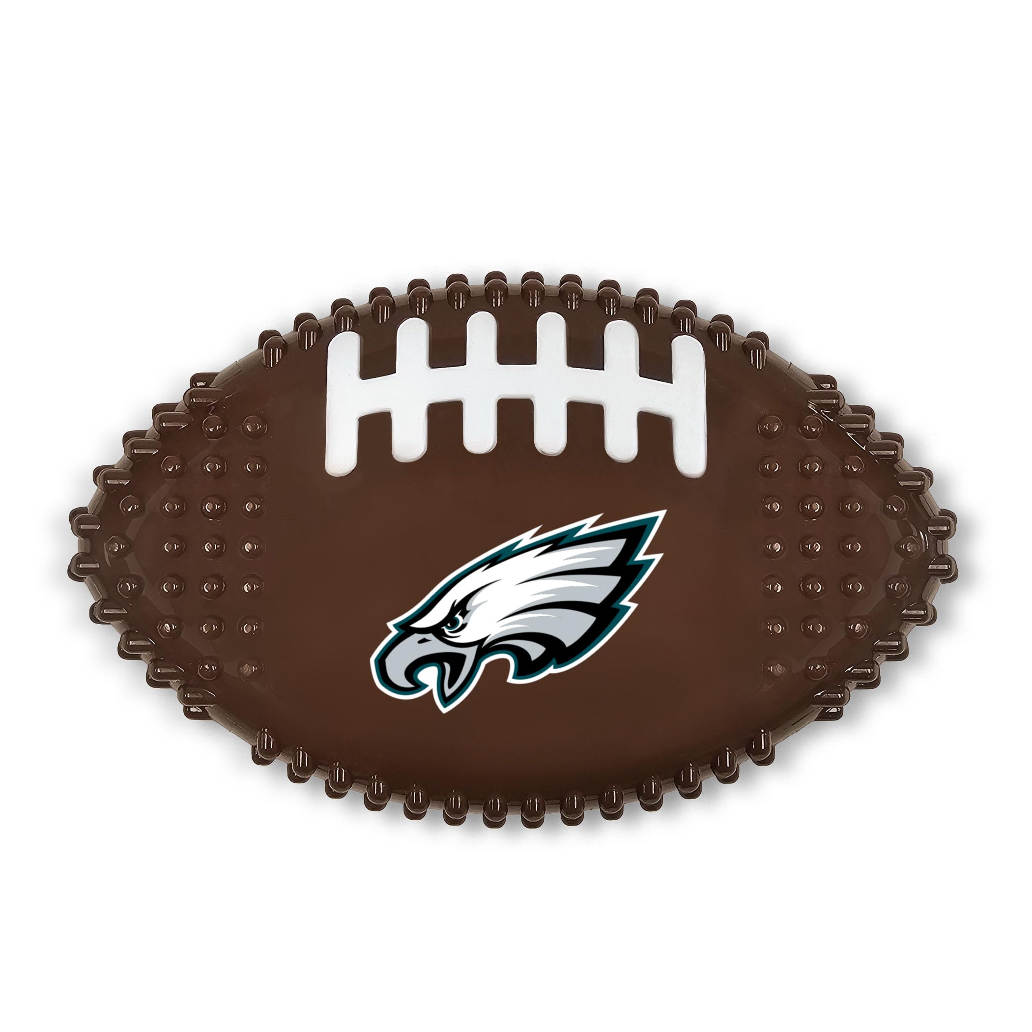 Nfl Philadelphia Eagles Mega-Chew Hard Nylon Bacon-Flavored Dog Bone Football Chew Toy. Interactive, Durable Tasty Fun For Aggre