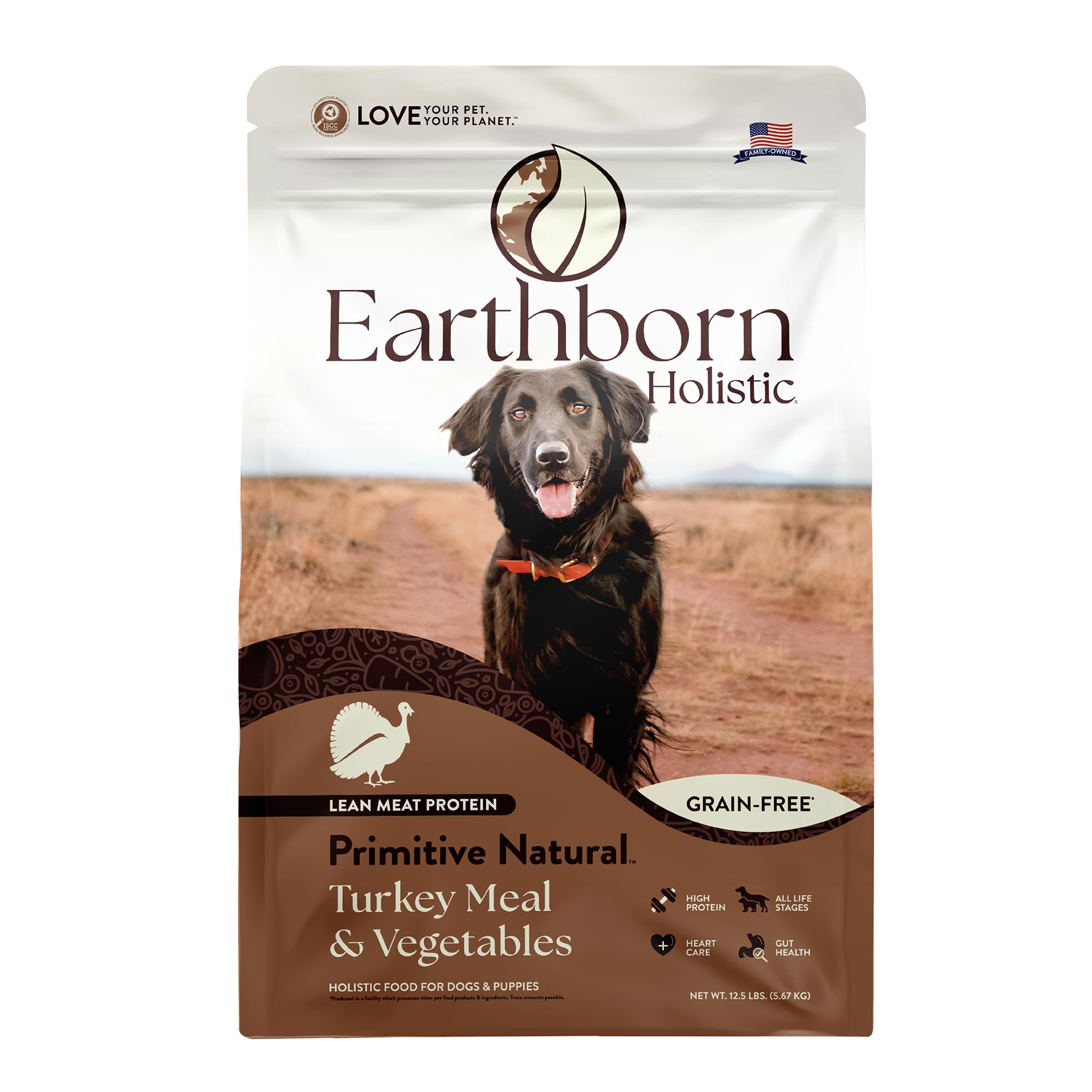 Earthborn Holistic Primitive Natural Turkey Meal & Vegetables Grain-Free Dry Dog Food 12.5 lb